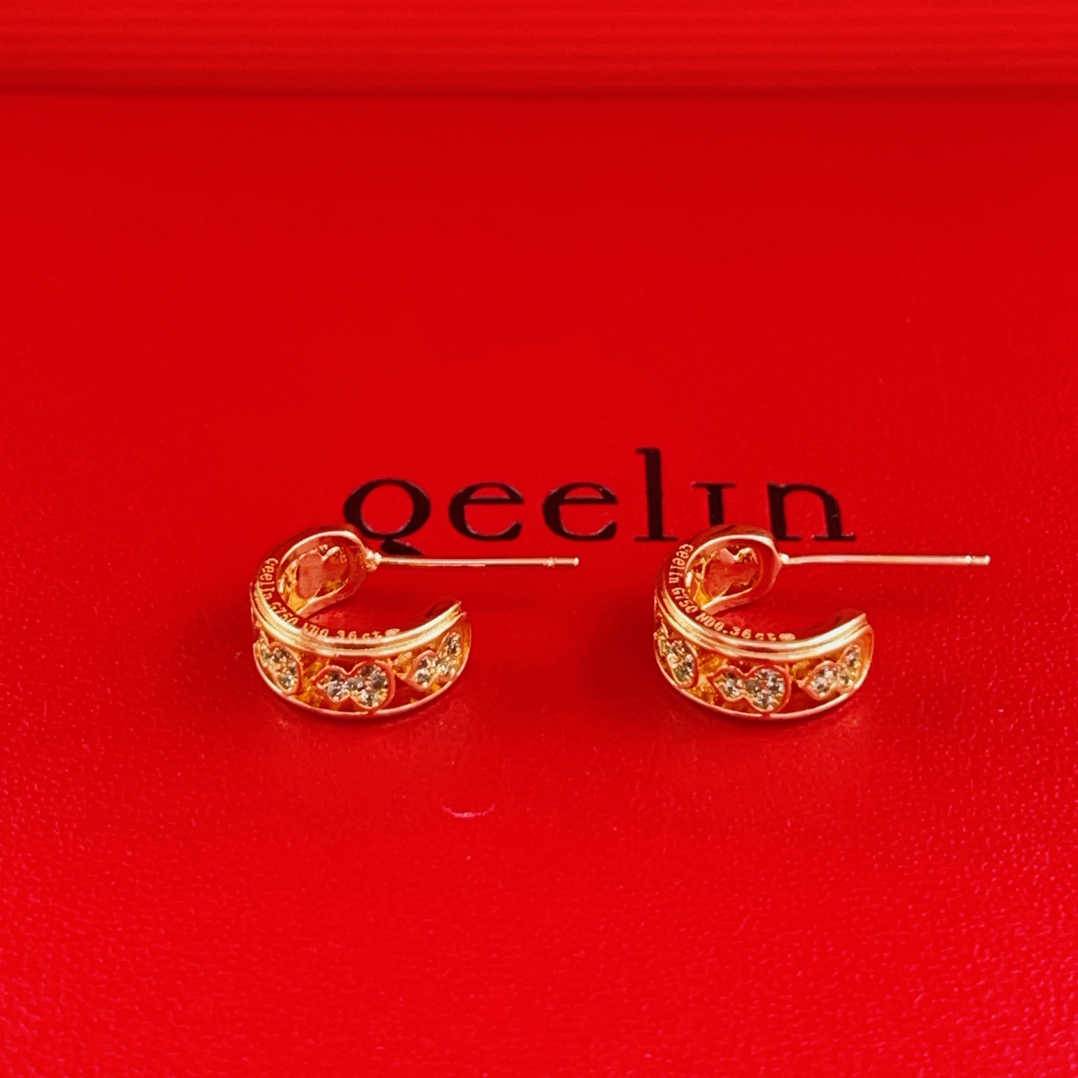 Boucles d'oreilles Qeelin Wulu Or rose 18 carats avec accents de diamants clairs Diamètre du cerceau de 10 mm