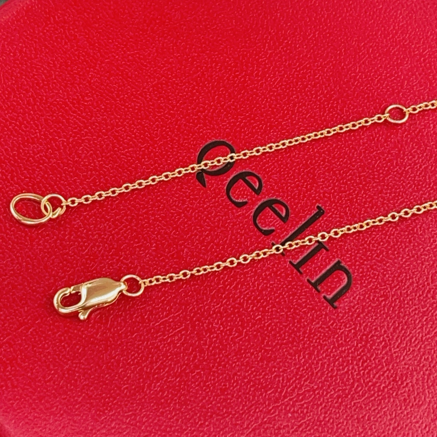 Qeelin Wulu necklace 18K rose gold with clear diamond accents 42cm