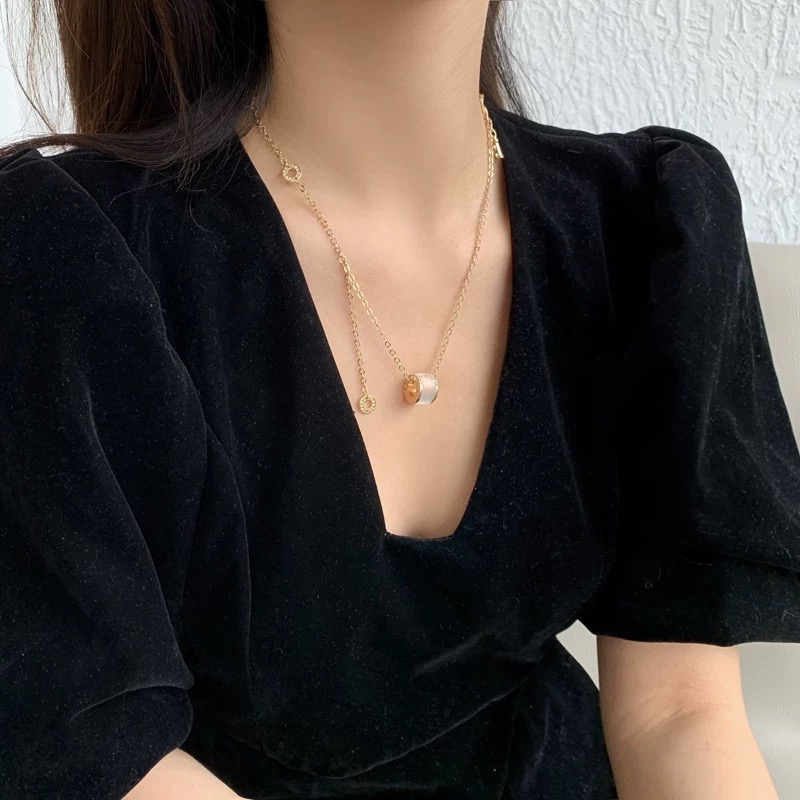Bvlgari B zero1 necklace yellow gold with white ceramic 45cm with 5cm extender