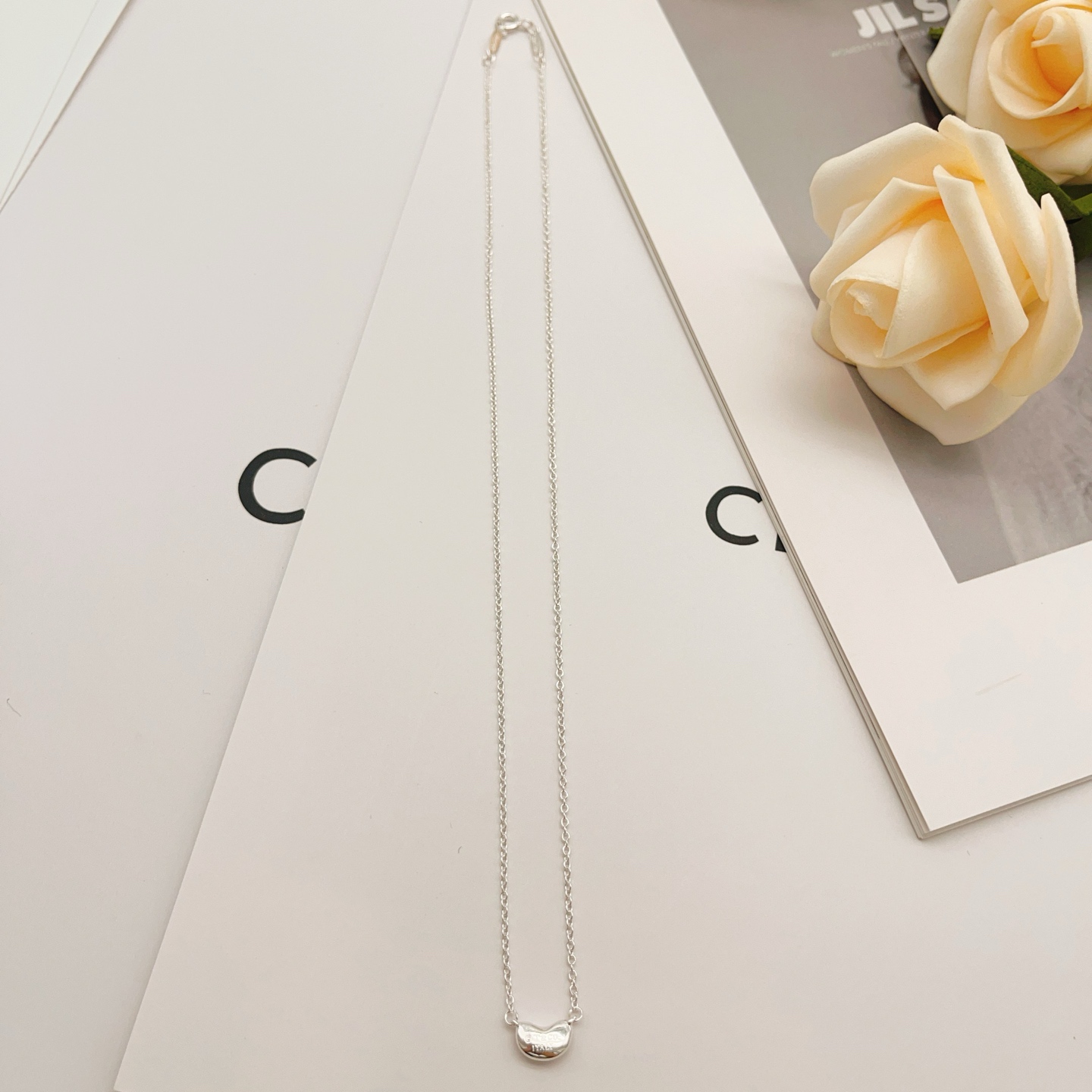 Tiffany Co Bean necklace Sterling silver no gemstones 40cm