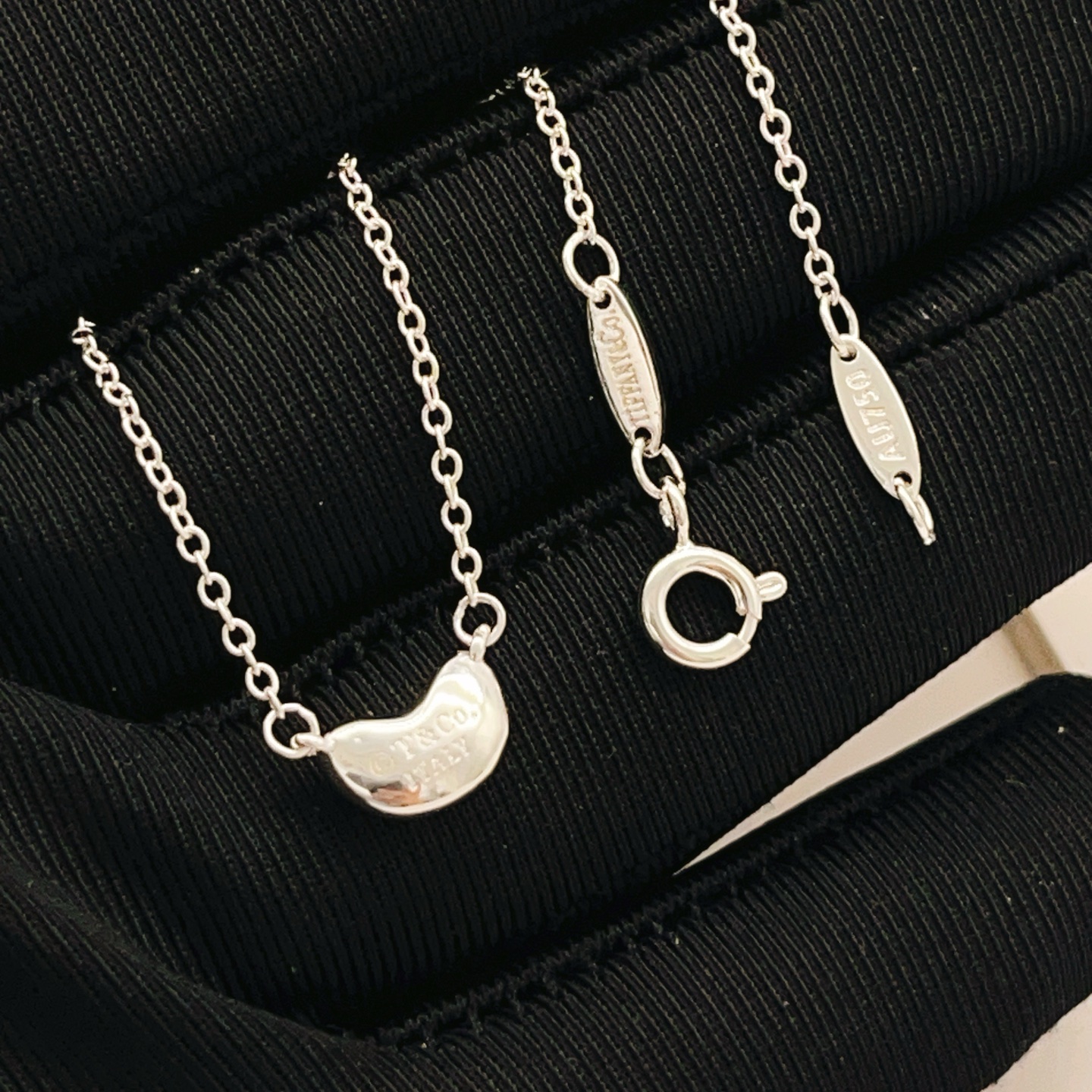 Tiffany Co Bean necklace Sterling silver no gemstones 40cm