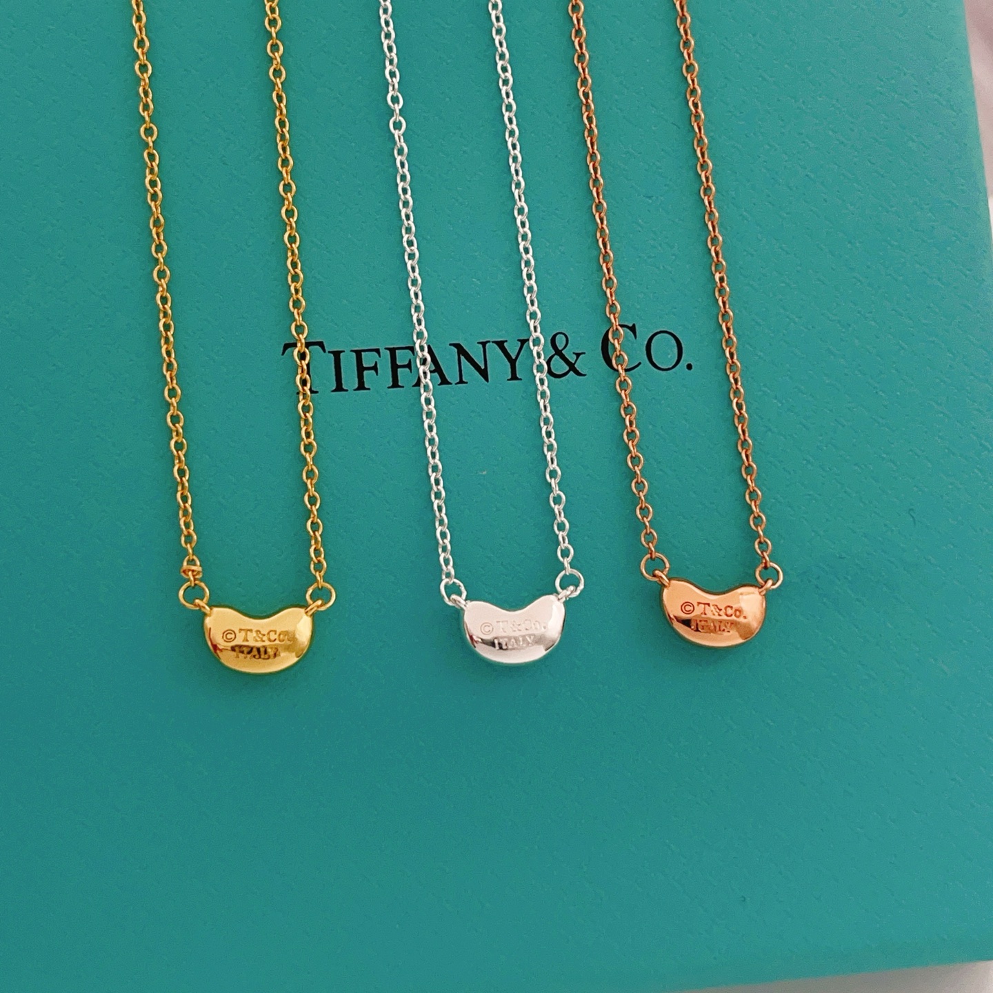 Tiffany Co Bean necklace Sterling silver no gemstones 40cm