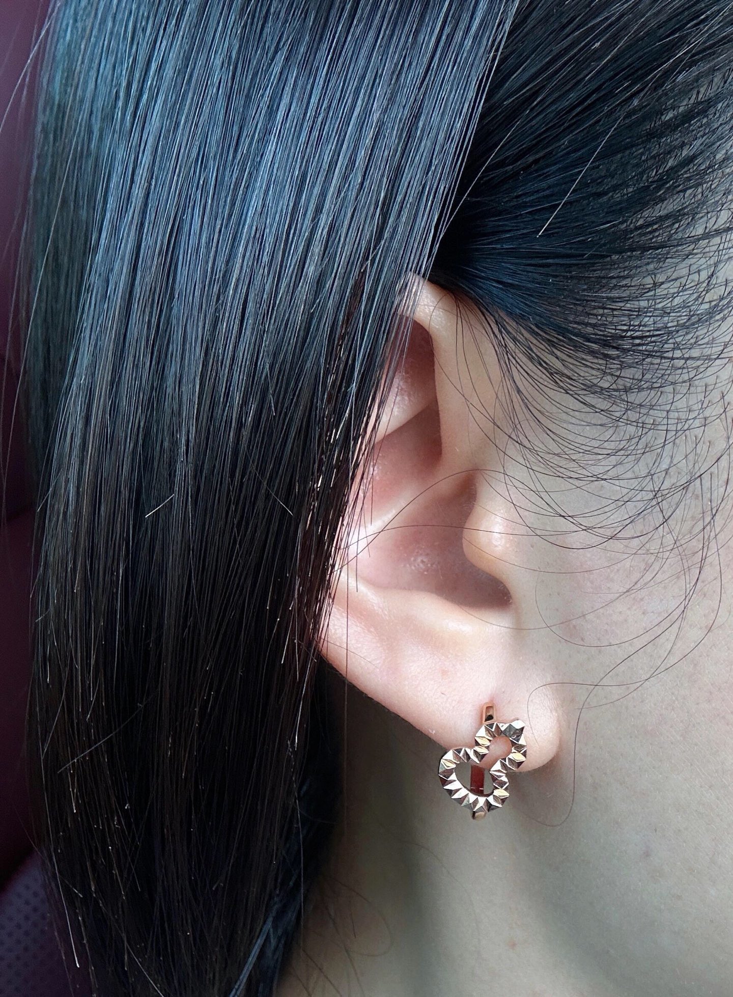 Qeelin Wulu earrings 18k rose gold no gemstones 1cm hoop diameter
