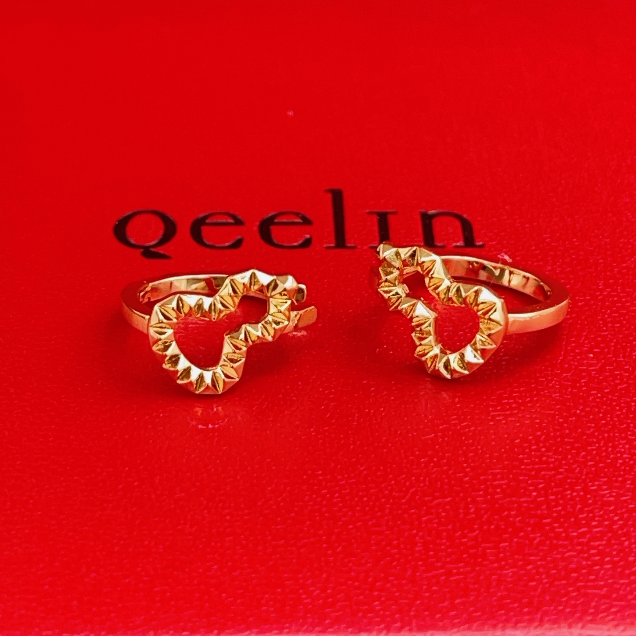 Qeelin Wulu earrings 18K rose gold plated sterling silver no gemstones 10mm hoop diameter