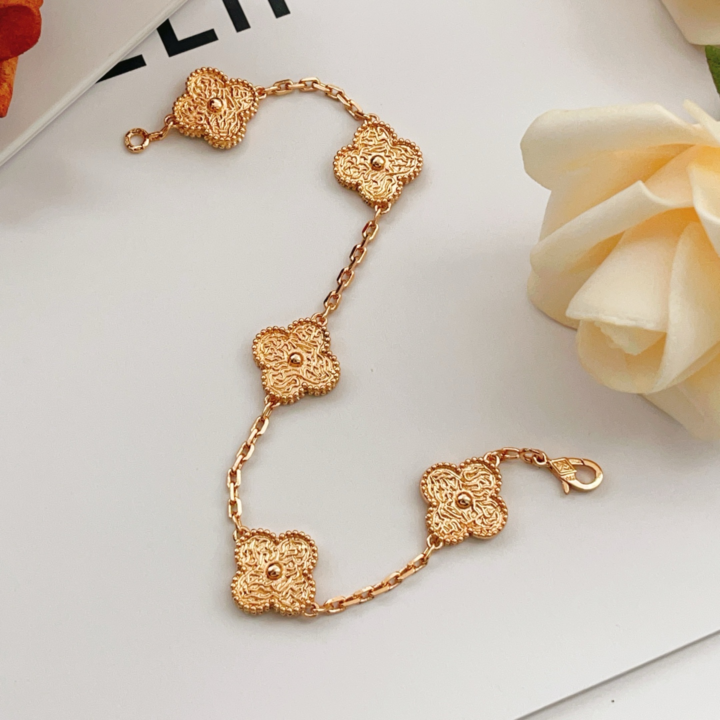 Van Cleef Arpels Alhambra bracelet 18k rose gold 18cm