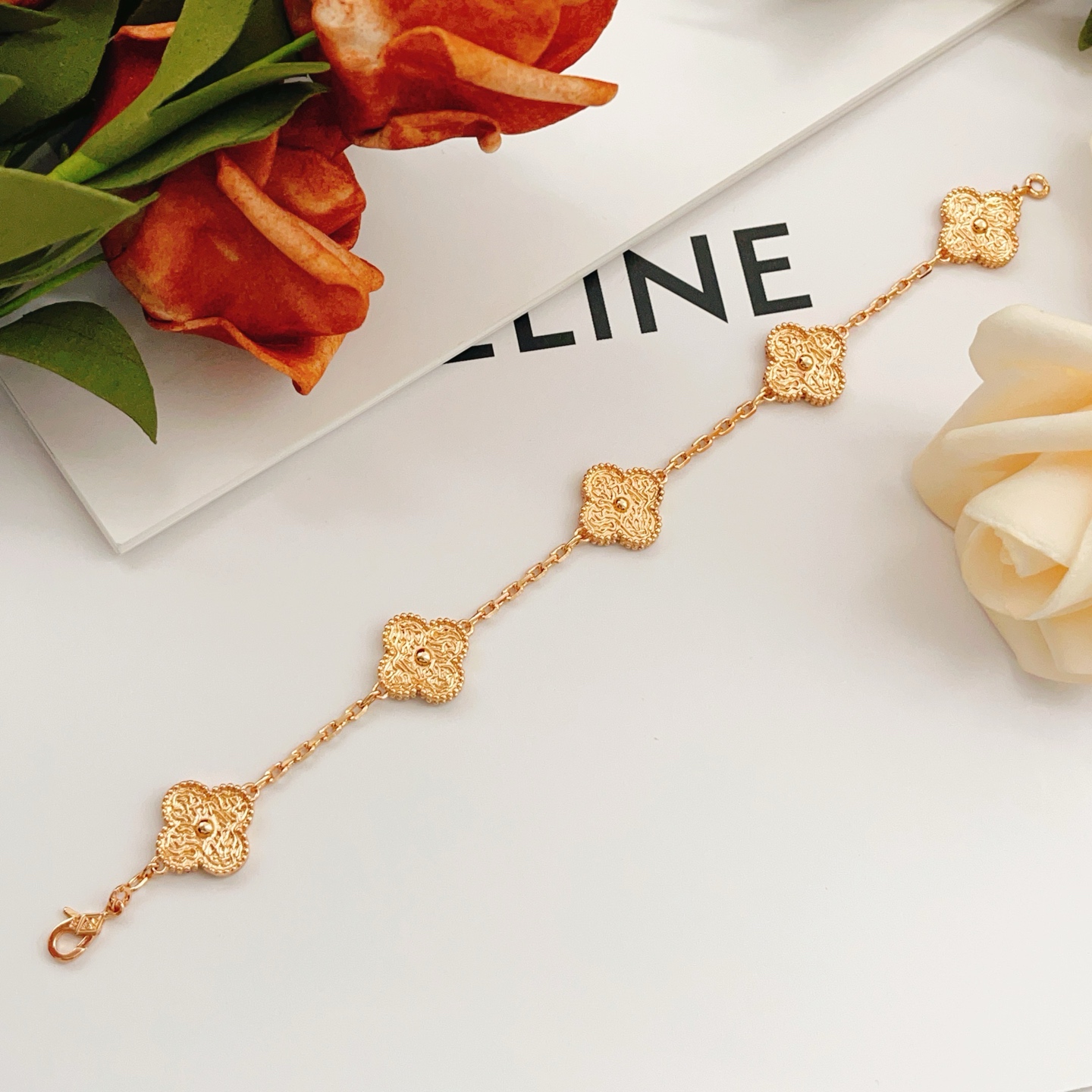 Van Cleef Arpels Alhambra bracelet 18k rose gold 18cm