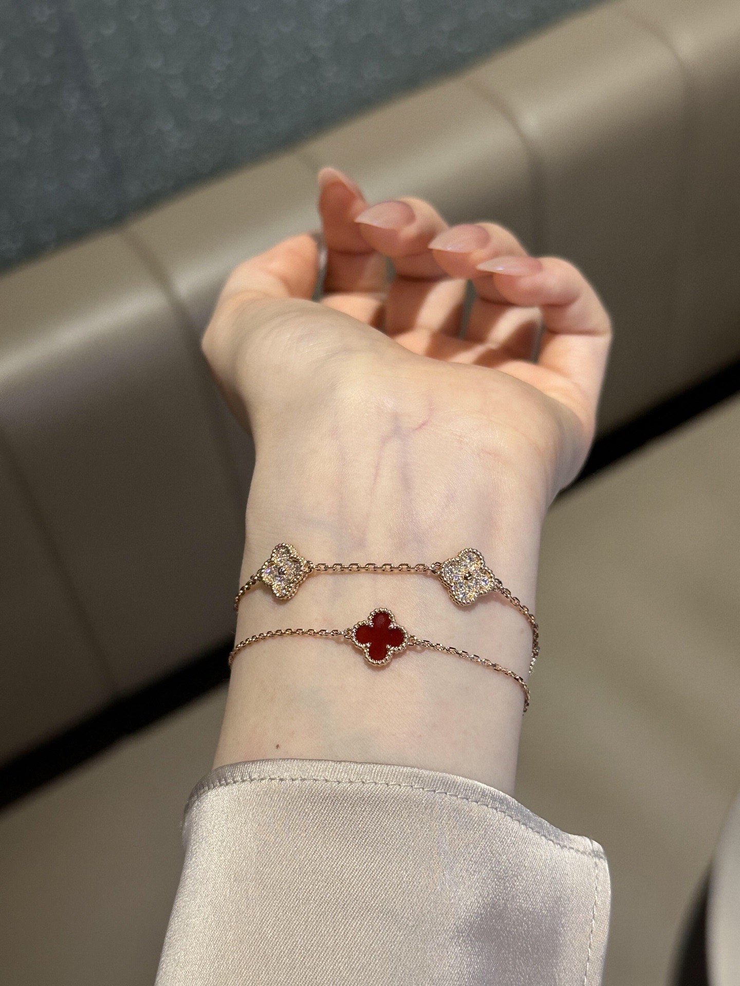 Van Cleef Arpels Alhambra bracelet 18k rose gold 18cm