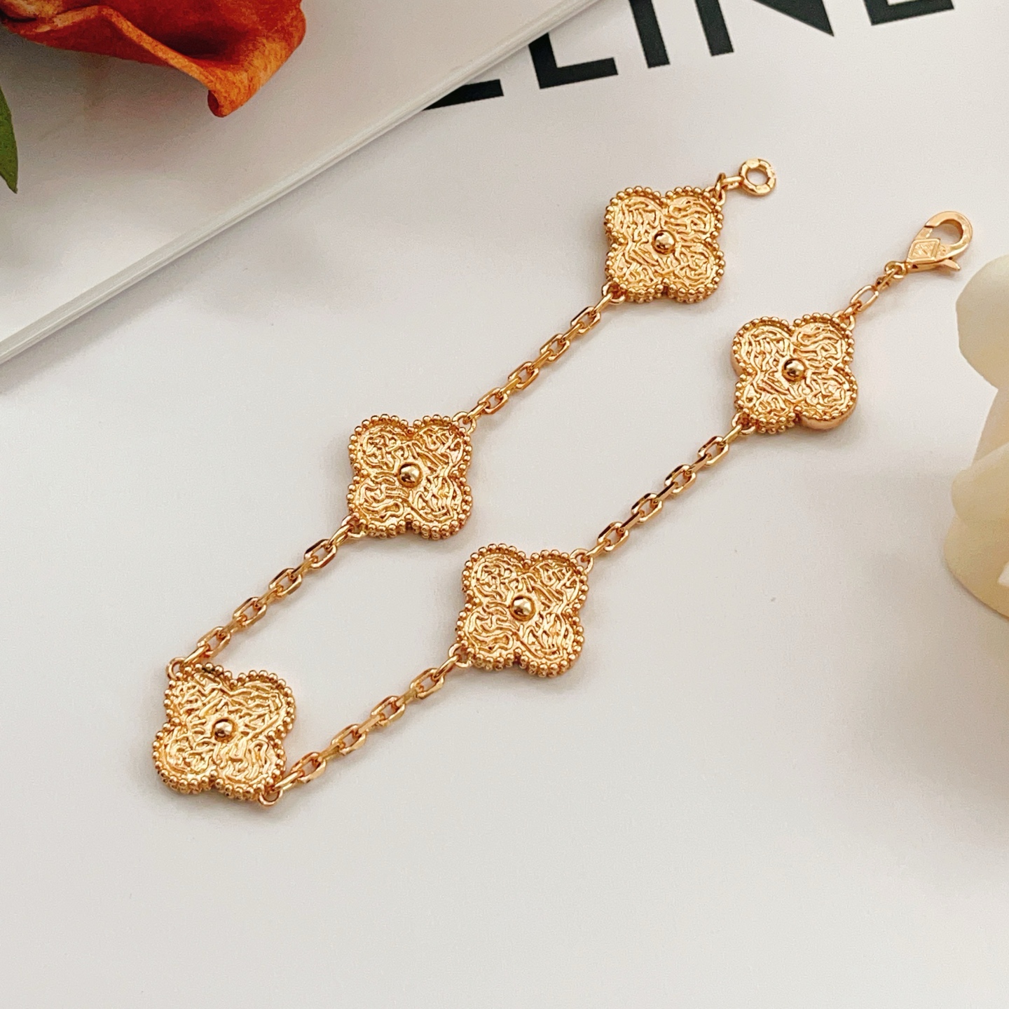 Van Cleef Arpels Alhambra bracelet 18k rose gold 18cm