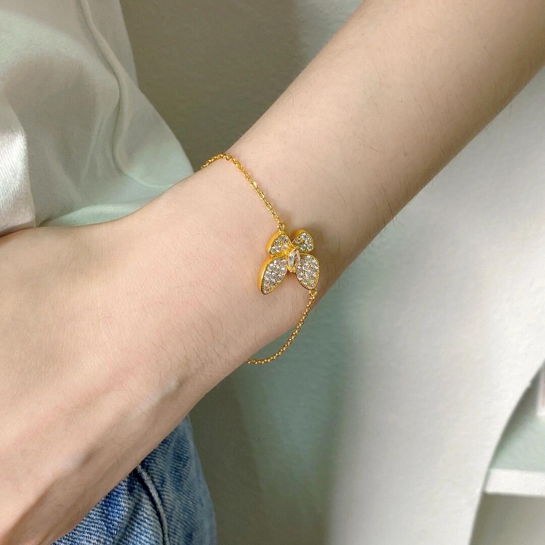 Bracciale Van Cleef Arpels Two Butterfly Oro bianco diamante 17 cm