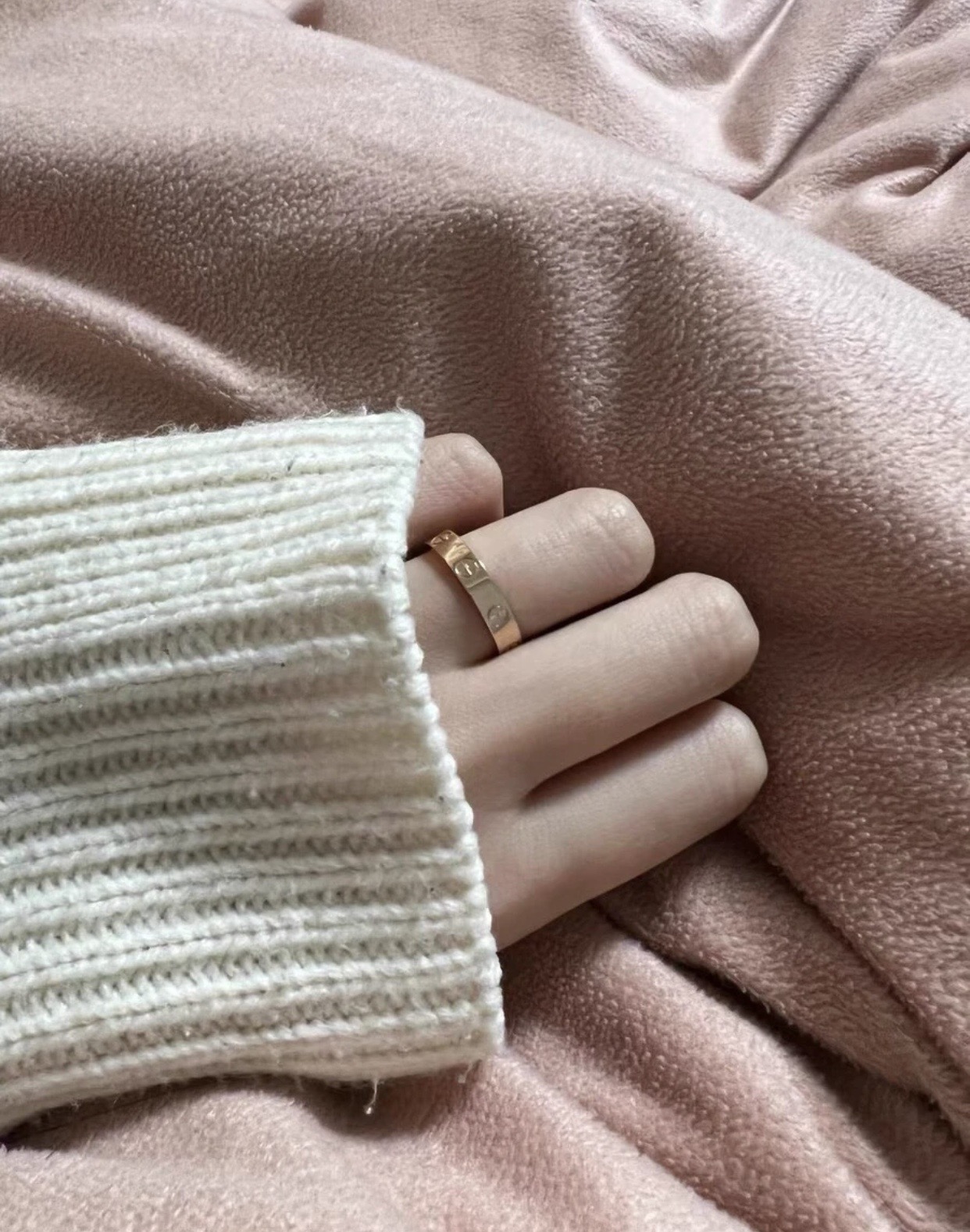 Cartier Love ring Rose gold clear diamond No 6