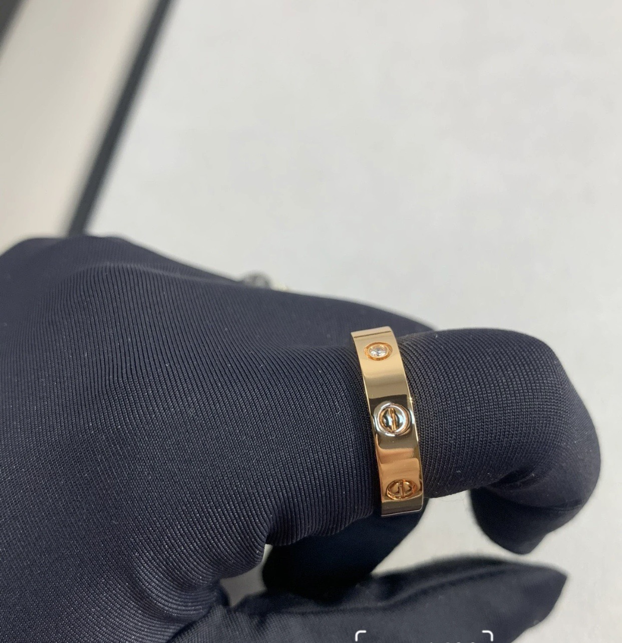 Cartier Love ring Rose gold clear diamond No 6
