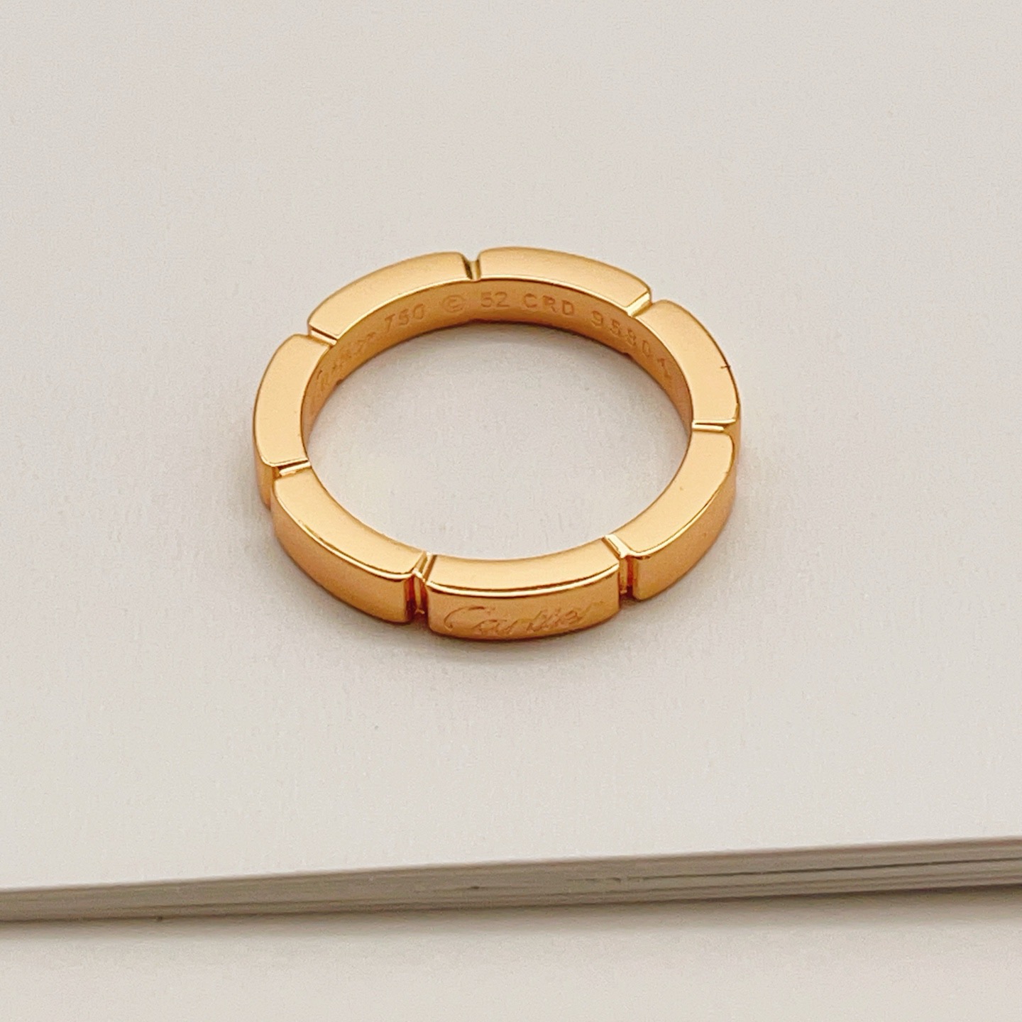 Cartier Maillon Panthere ring 18K rose gold no gemstones No 52