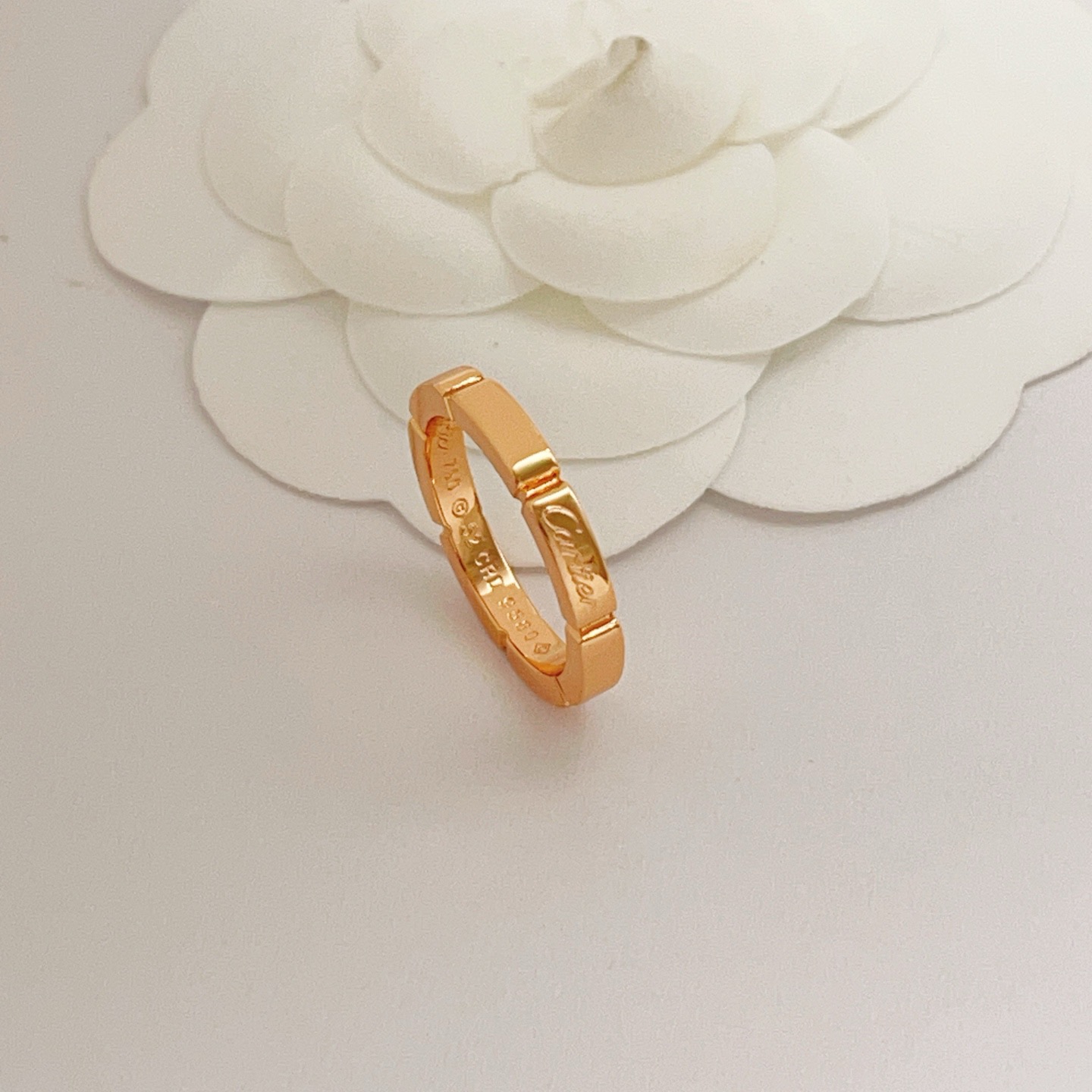 Cartier Maillon Panthere ring 18K rose gold no gemstones No 52