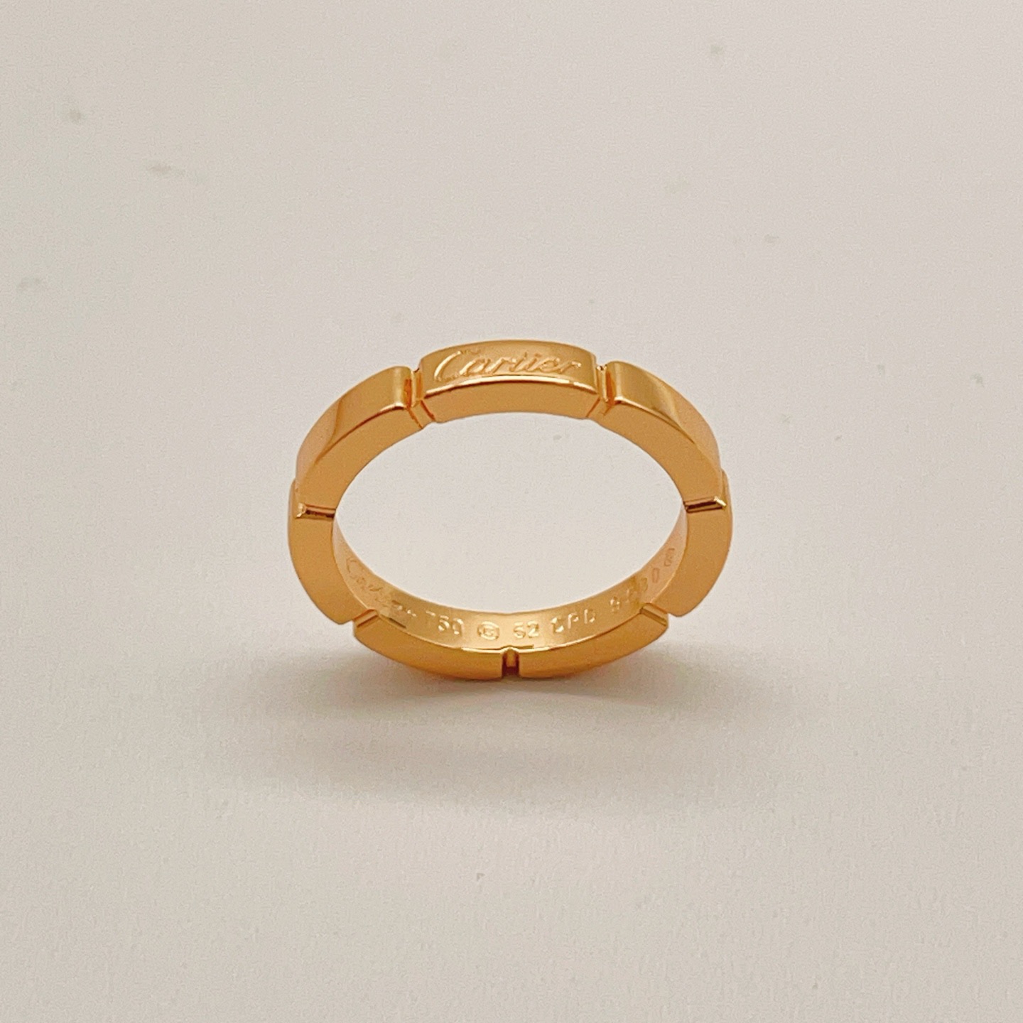 Cartier Maillon Panthere ring 18K rose gold no gemstones No 52