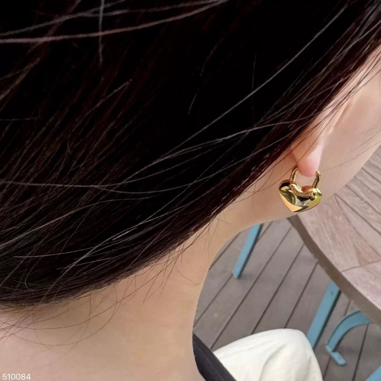 Tiffany Return to Tiffany Heart Lock earrings Sterling silver 18k gold 18k rose gold 15mm