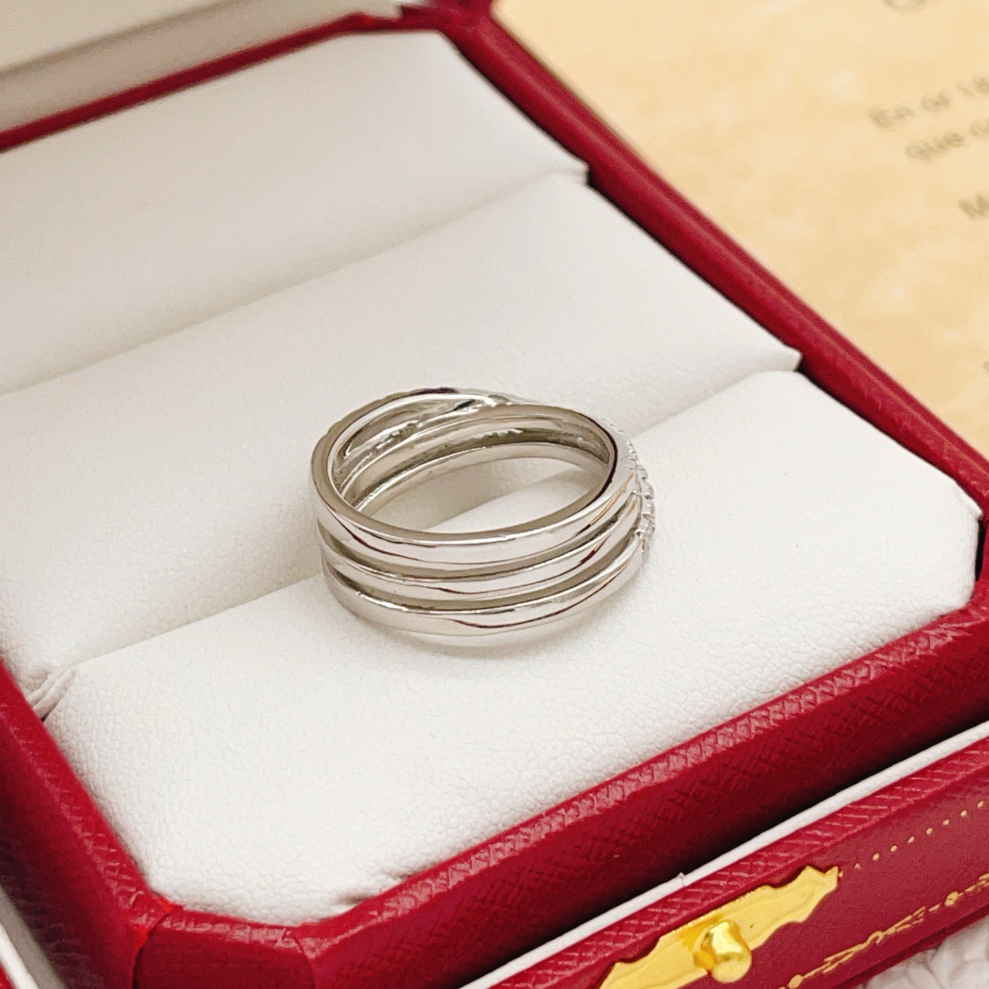 Cartier Etincelle de Cartier ring 18k white gold clear diamond No 7