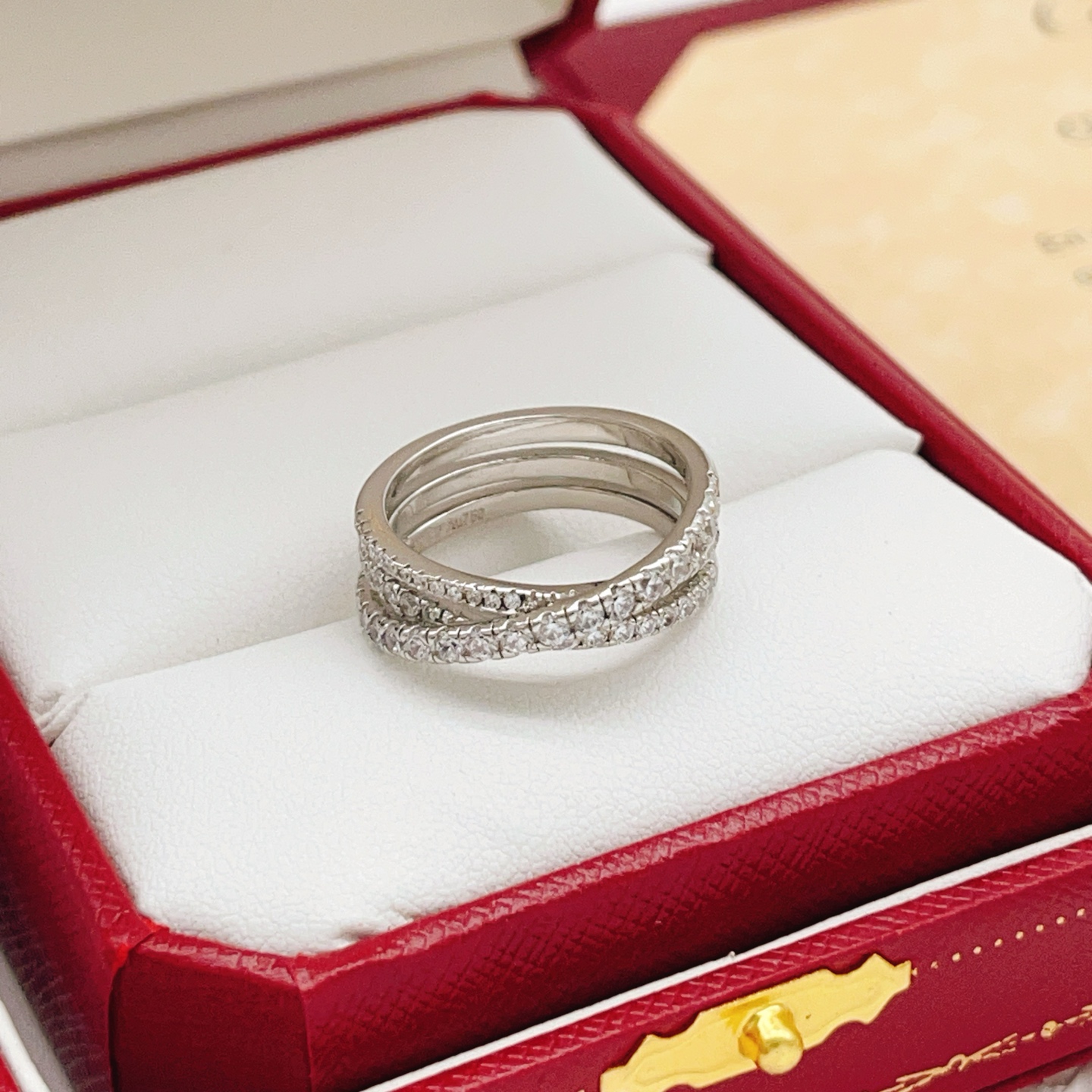 Cartier Etincelle de Cartier ring 18k white gold clear diamond No 7