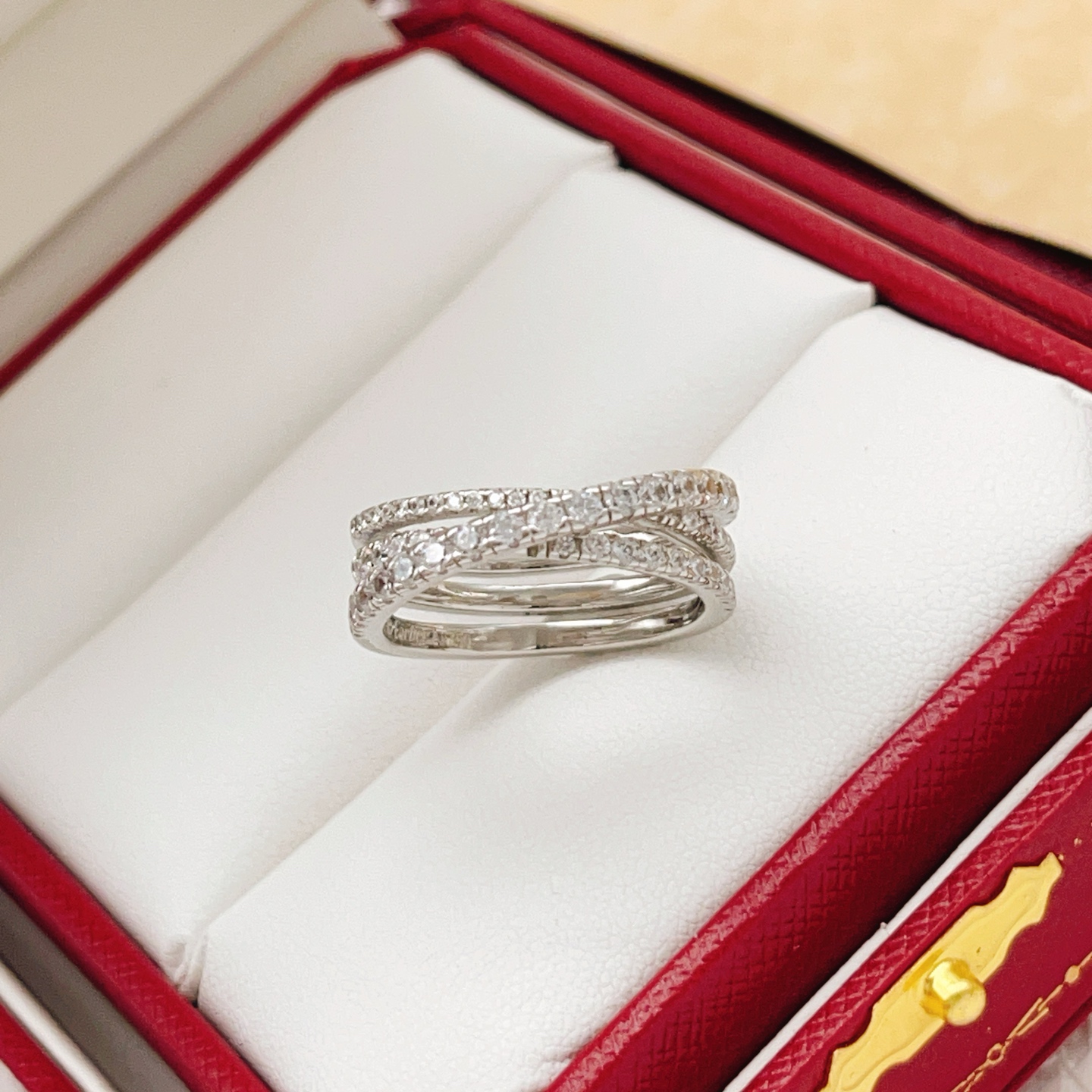 Cartier Etincelle de Cartier ring 18k white gold clear diamond No 7