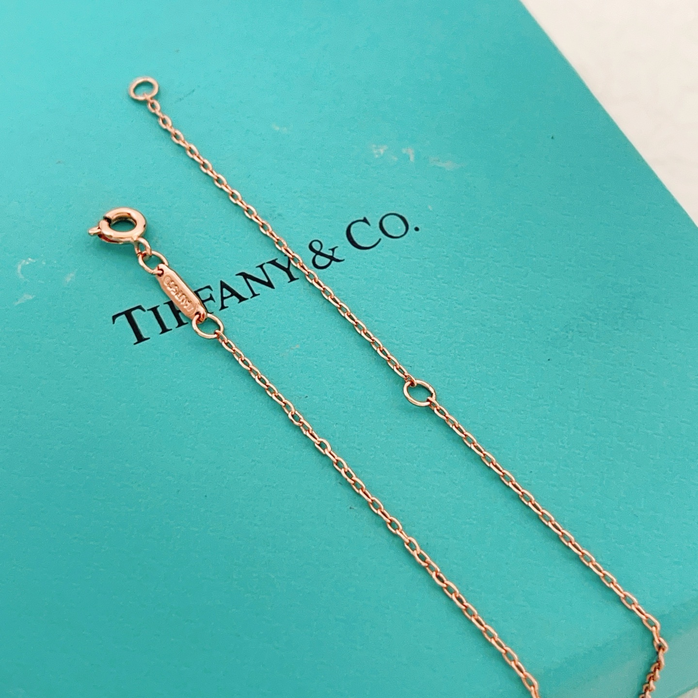 Tiffany Co Tiffany Keys Knot Key necklace 18k rose gold no gemstones 18 inches