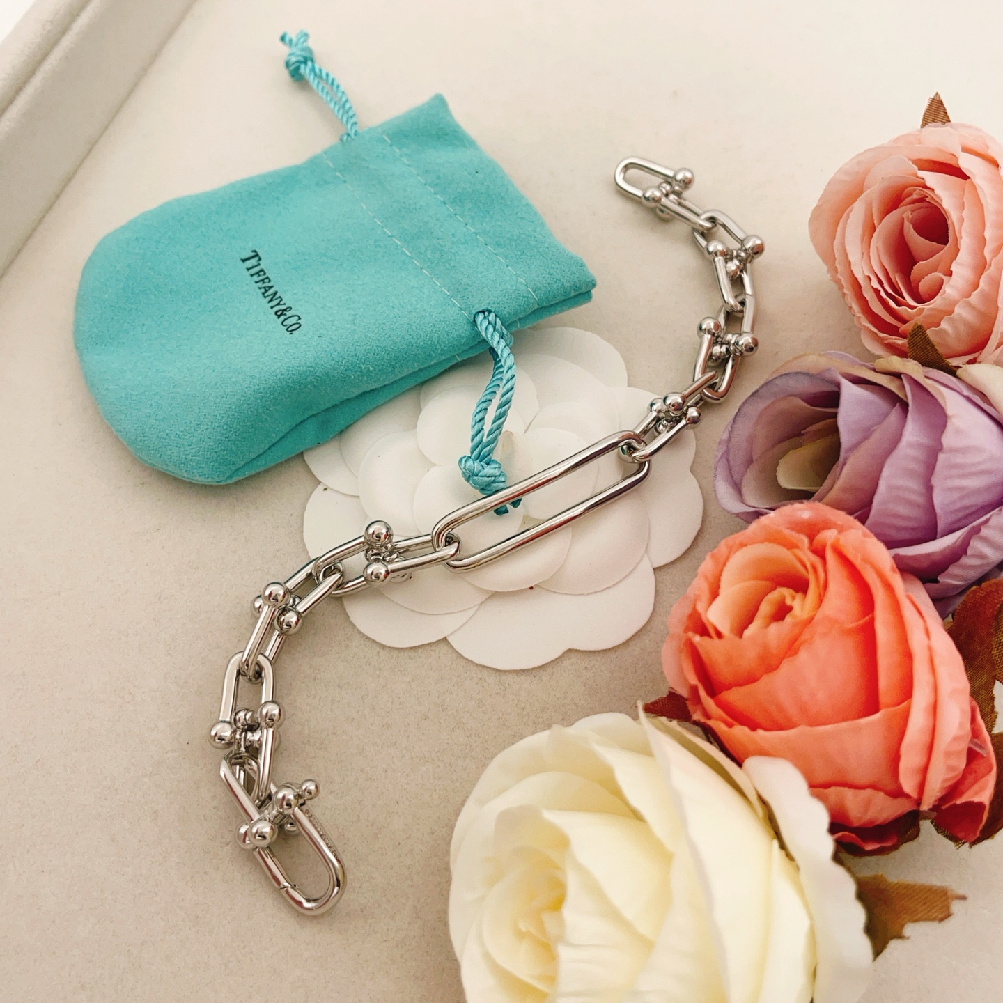 Tiffany Co HardWear bracelet silver-toned sterling silver no accent stones 7 5 inches