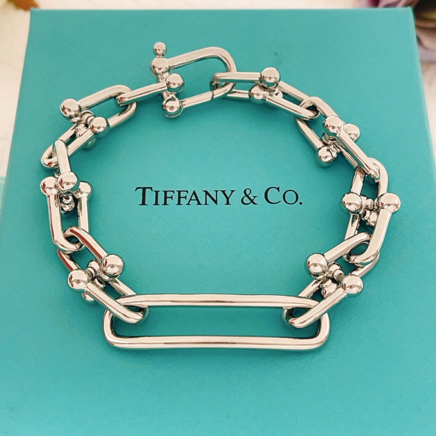 Tiffany Co HardWear bracelet silver-toned sterling silver no accent stones 7 5 inches