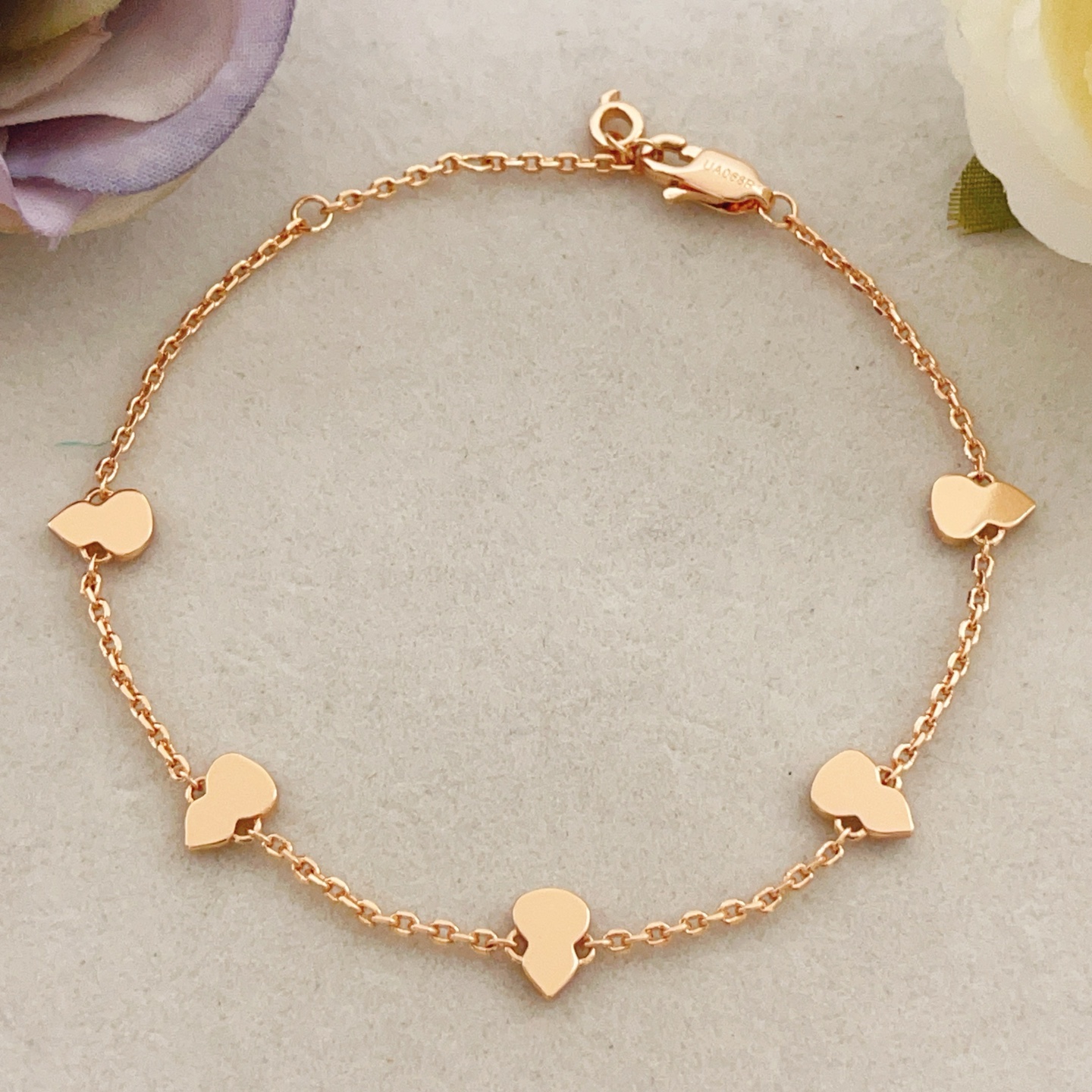Qeelin Wulu bracelet Rose gold with red enamel 17cm