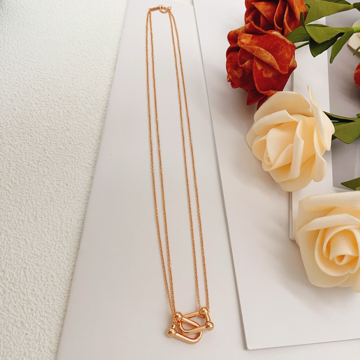 Tiffany Co Tiffany HardWear necklace 18K rose gold no gemstones 45cm