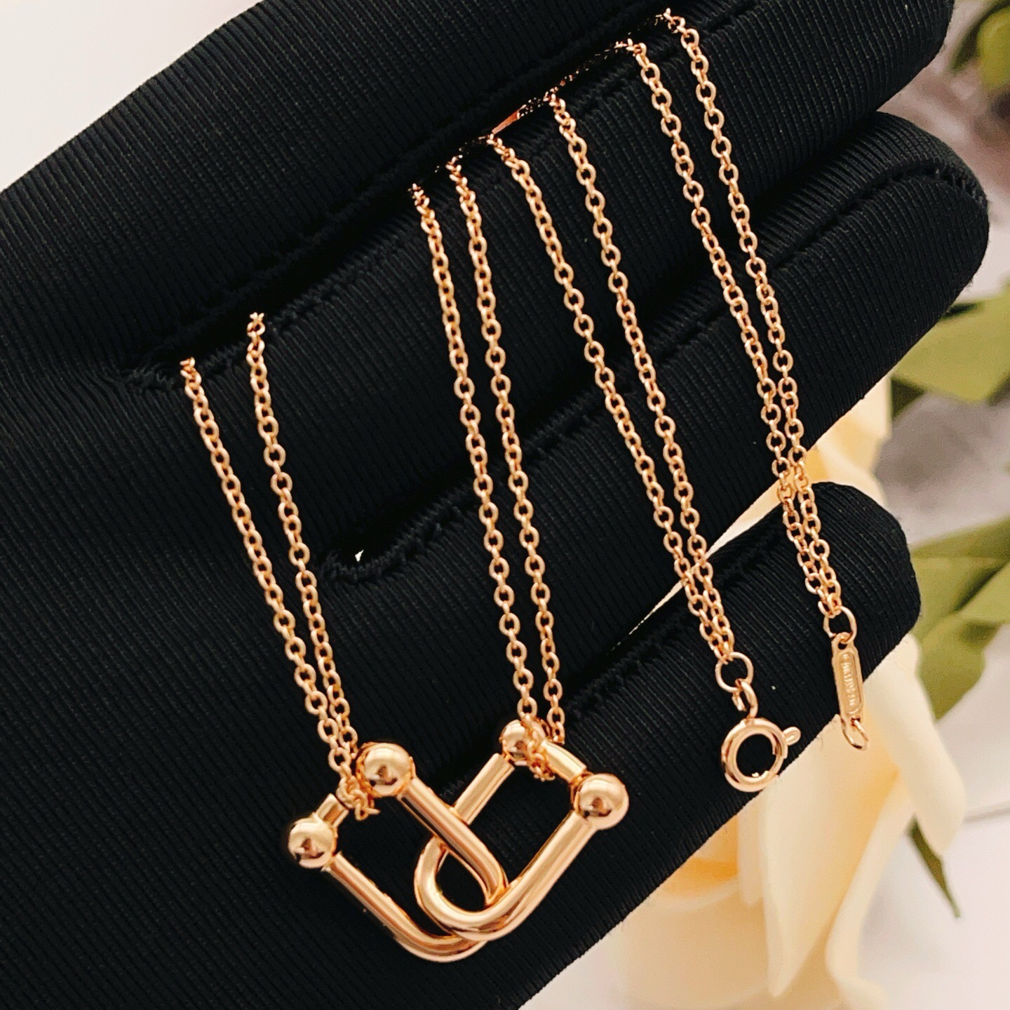 Tiffany Co Tiffany HardWear necklace 18K rose gold no gemstones 45cm