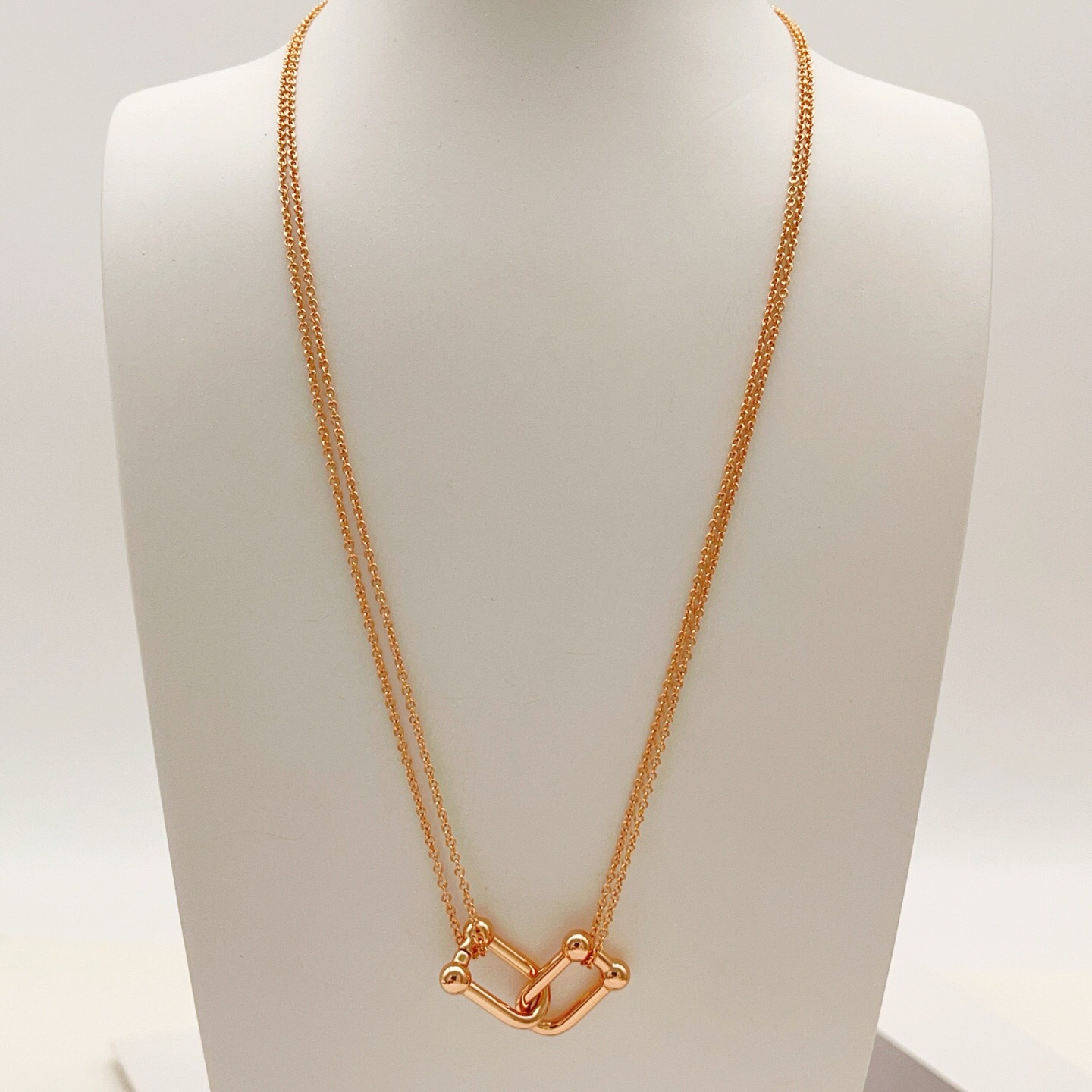 Tiffany Co Tiffany HardWear necklace 18K rose gold no gemstones 45cm
