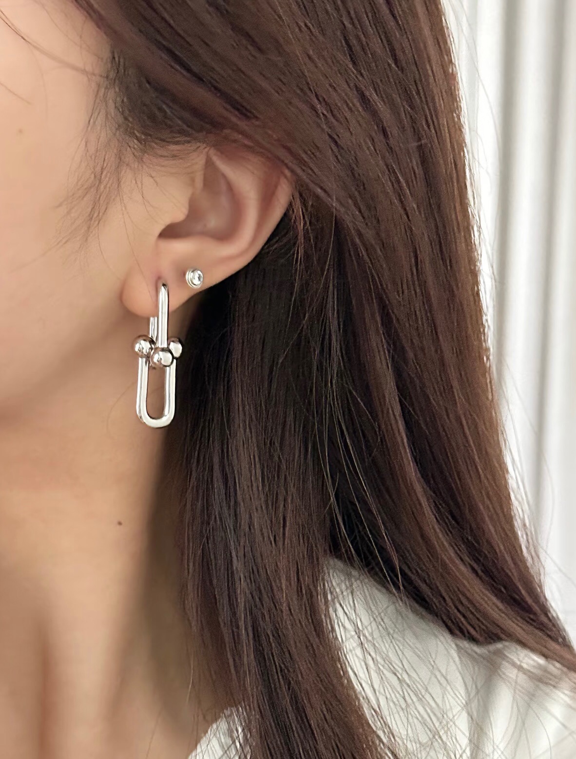 Tiffany Co HardWear earrings sterling silver 20mm length
