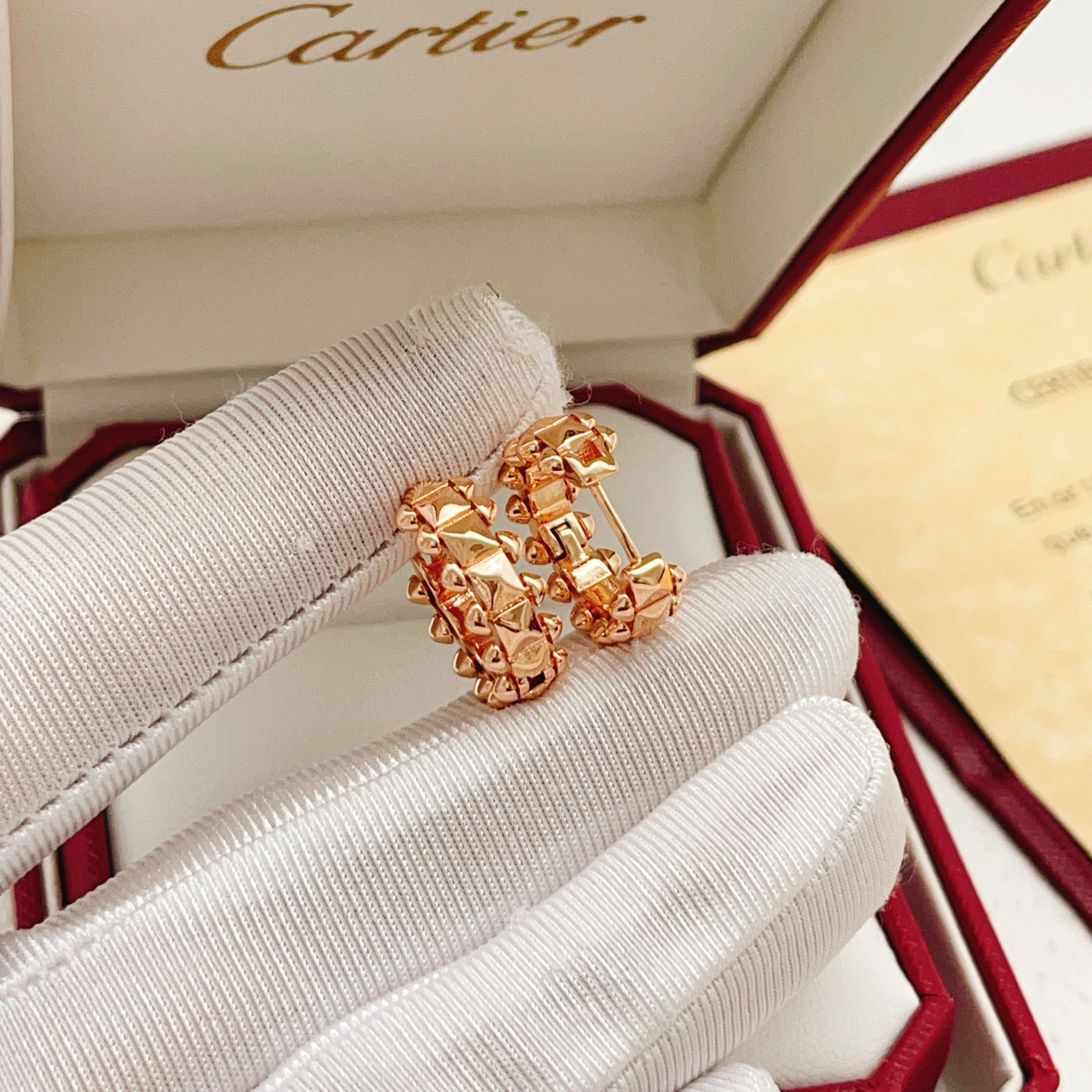 Cartier Clash de Cartier earrings 18k rose gold no gemstones 12mm hoop diameter
