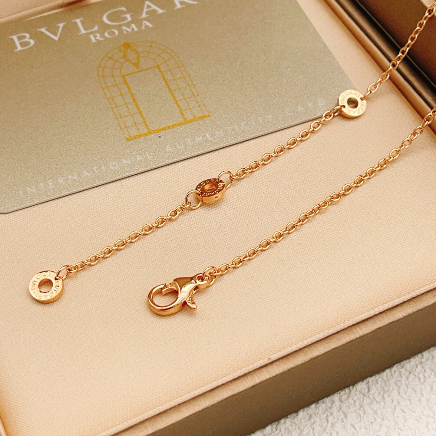 Bvlgari B zero1 necklace Rose gold with black ceramic 45cm
