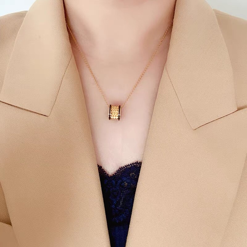 Bvlgari B zero1 Rock necklace Rose gold with black ceramic accents 45cm