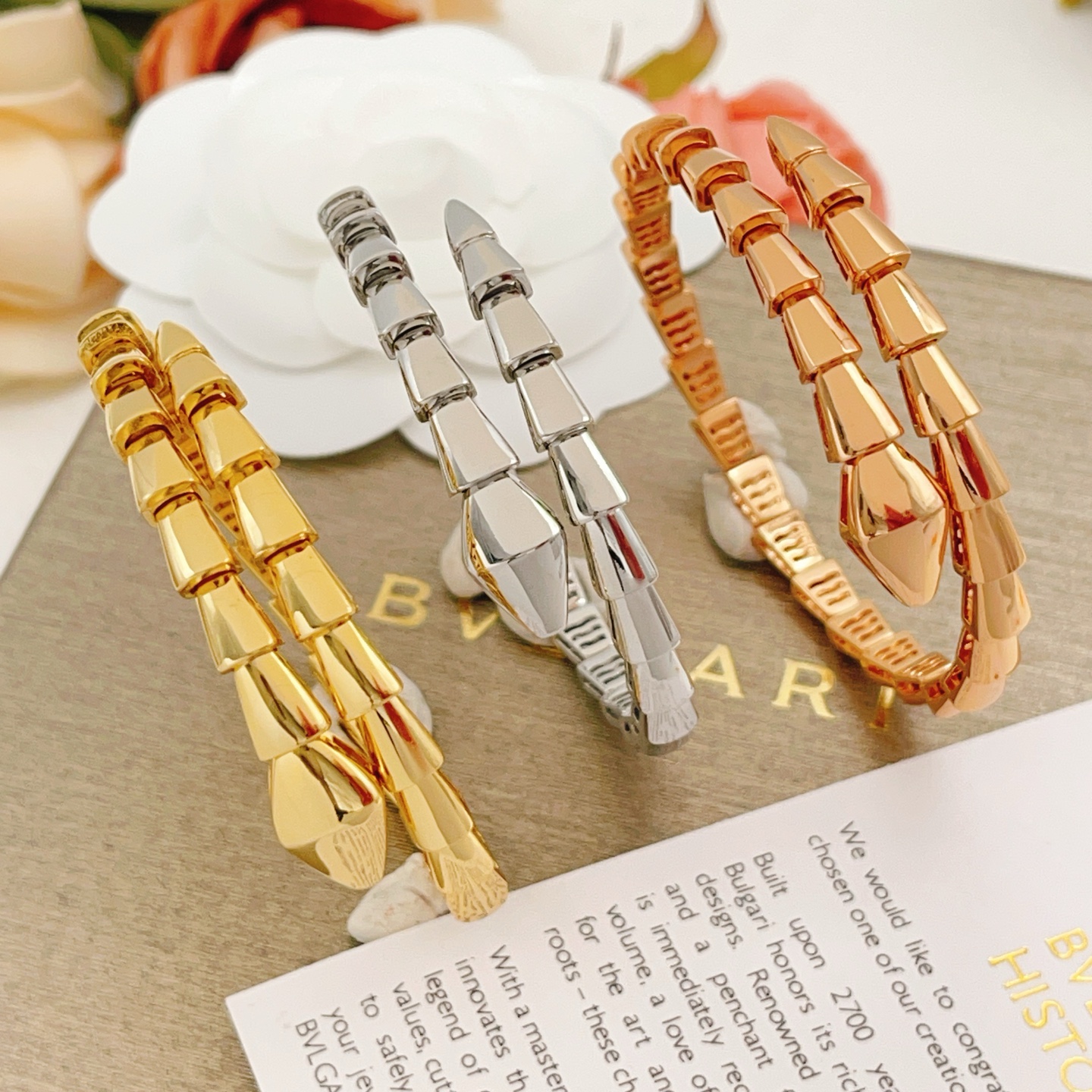 Bvlgari Serpenti Viper bracelet Yellow gold rose gold white gold no gemstones 17cm