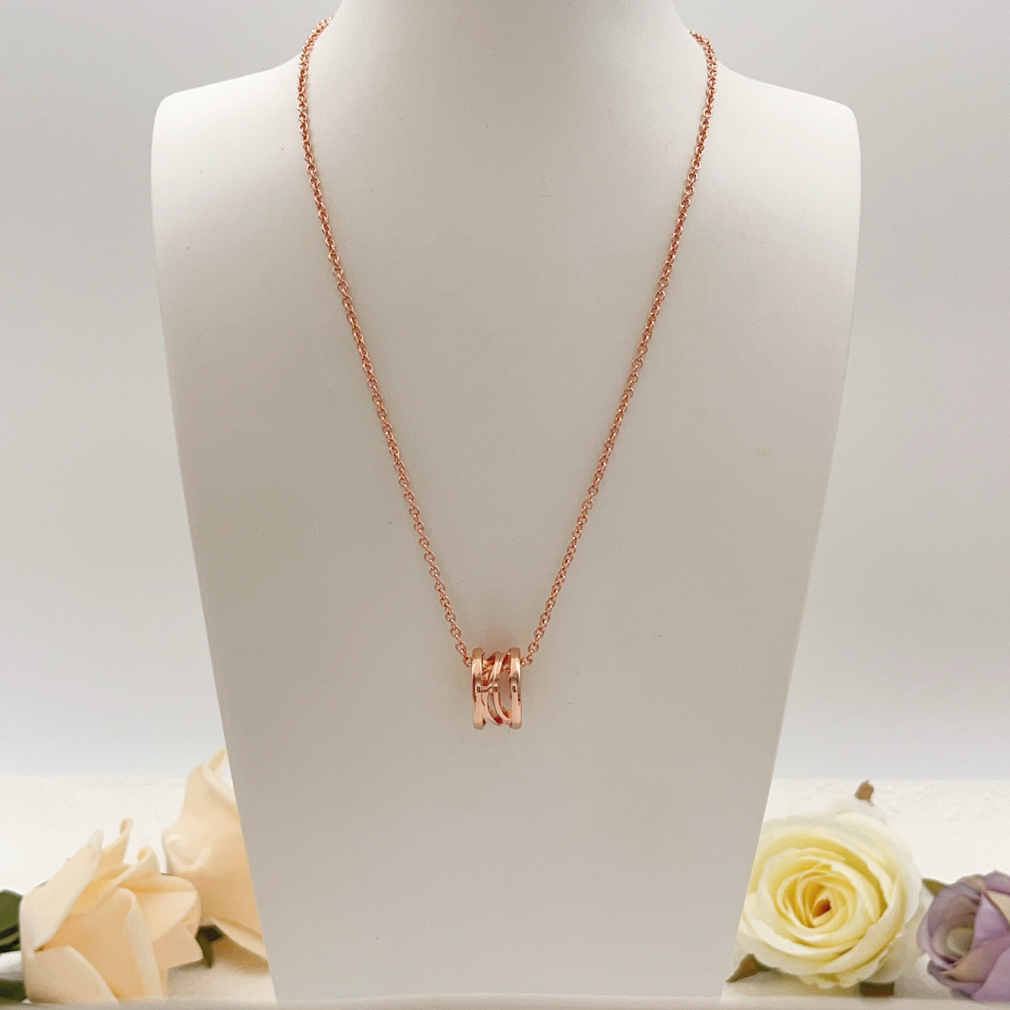 Bvlgari B zero1 Skeleton necklace Rose gold 45cm with 5cm extender