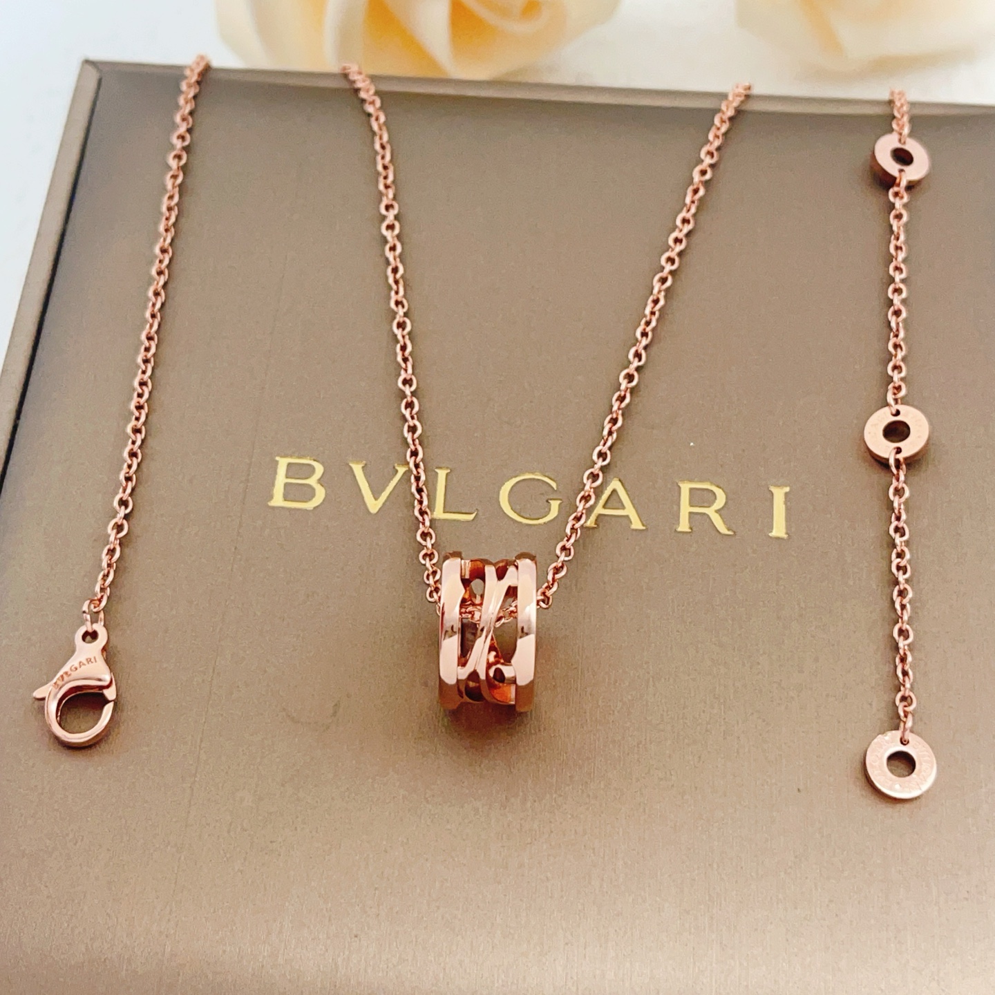 Bvlgari B zero1 Skeleton necklace Rose gold 45cm with 5cm extender