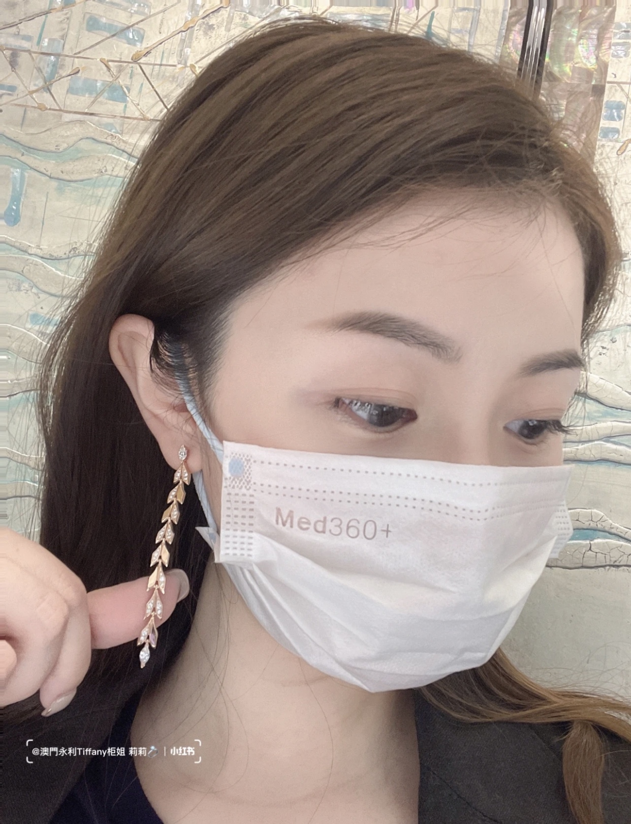 Tiffany Co Victoria Vine Drop Earrings earrings 18k rose gold with clear diamonds 6 5cm length