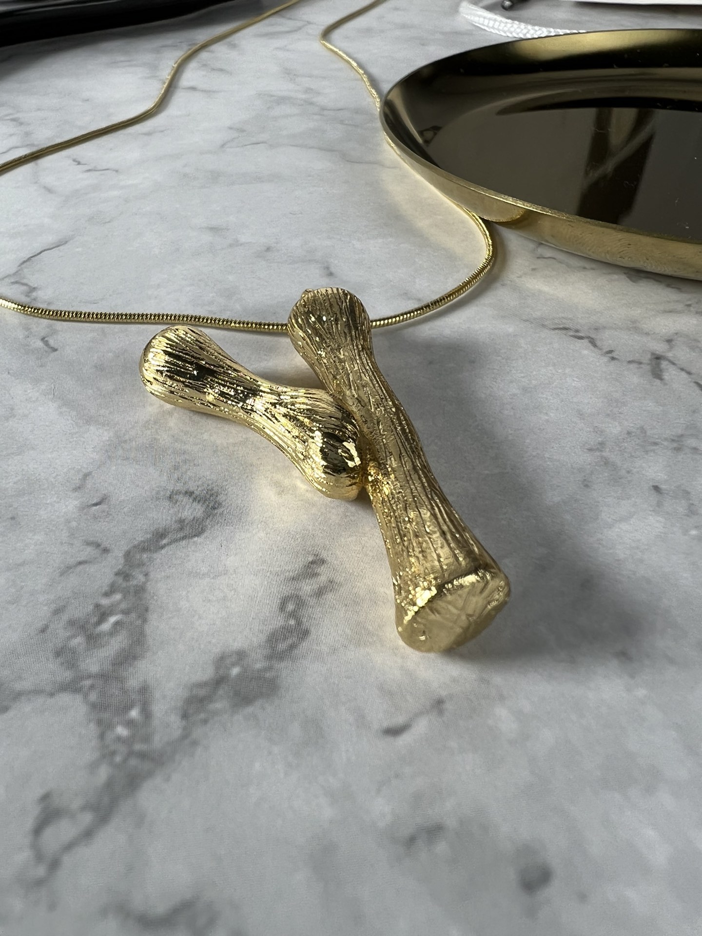 Celine Alphabet Initial Pendant Necklace necklace Gold-tone metal no accent stones 70cm