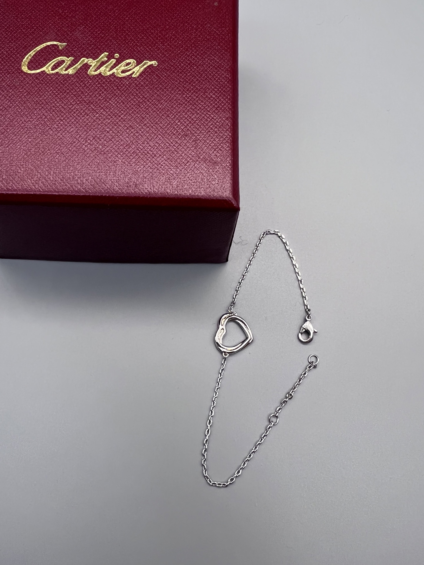 Cartier Trinity Heart bracelet Silver-toned metal no gemstones 17cm