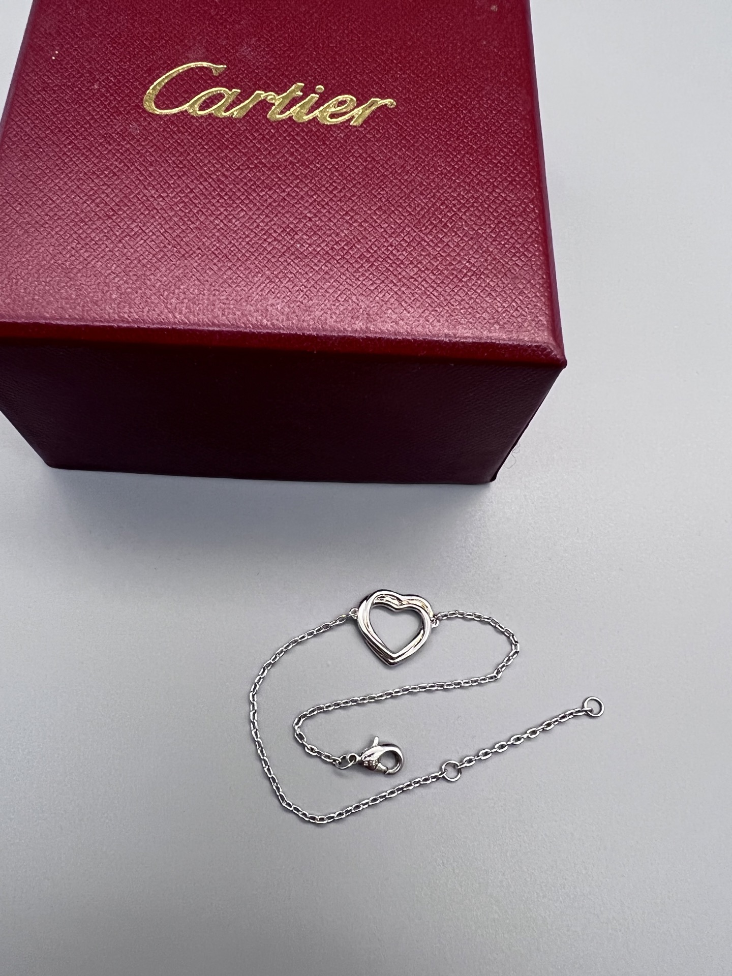 Cartier Trinity Heart bracelet Silver-toned metal no gemstones 17cm