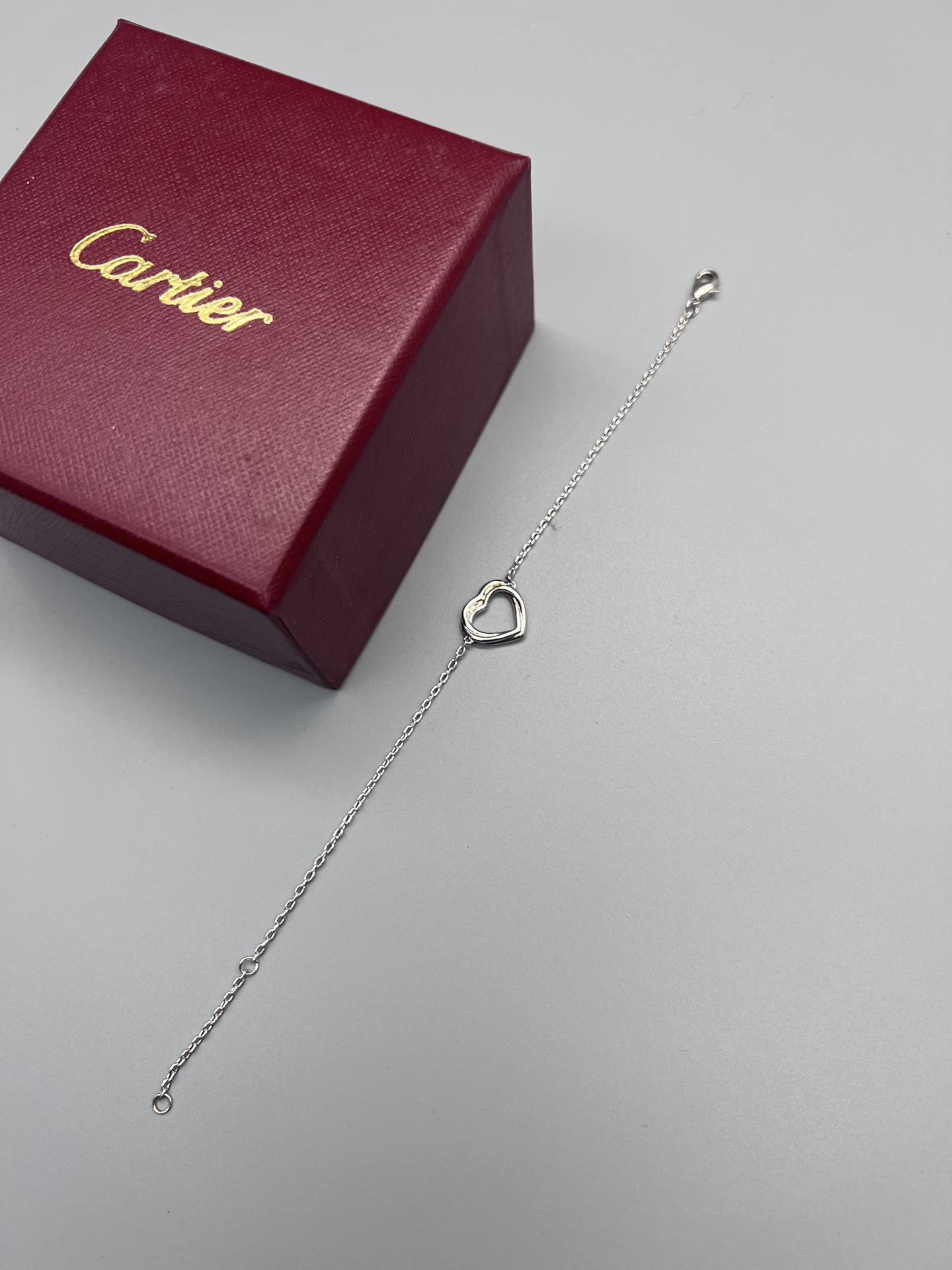 Cartier Trinity Heart bracelet Silver-toned metal no gemstones 17cm