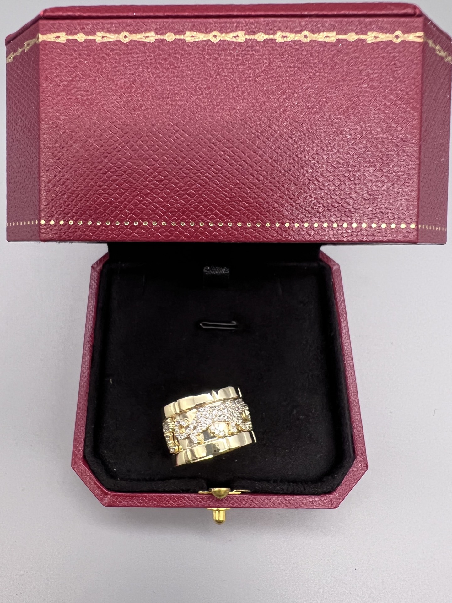 Cartier Panthere de Cartier ring yellow gold clear diamond 54