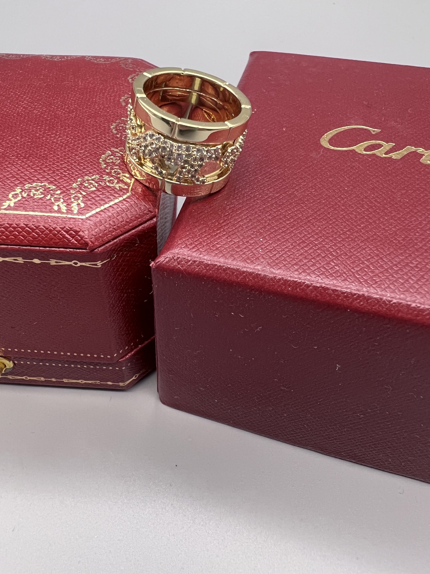Cartier Panthere de Cartier ring yellow gold clear diamond 54