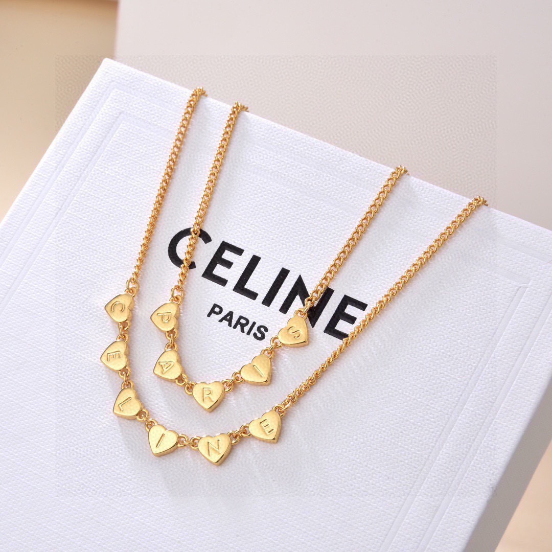 Celine C ur necklace gold 42cm adjustable to 40cm