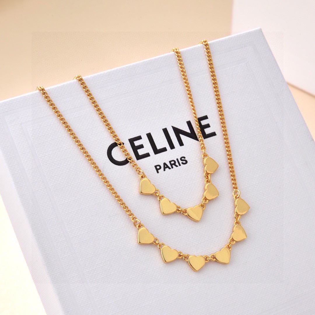Celine C ur necklace gold 42cm adjustable to 40cm