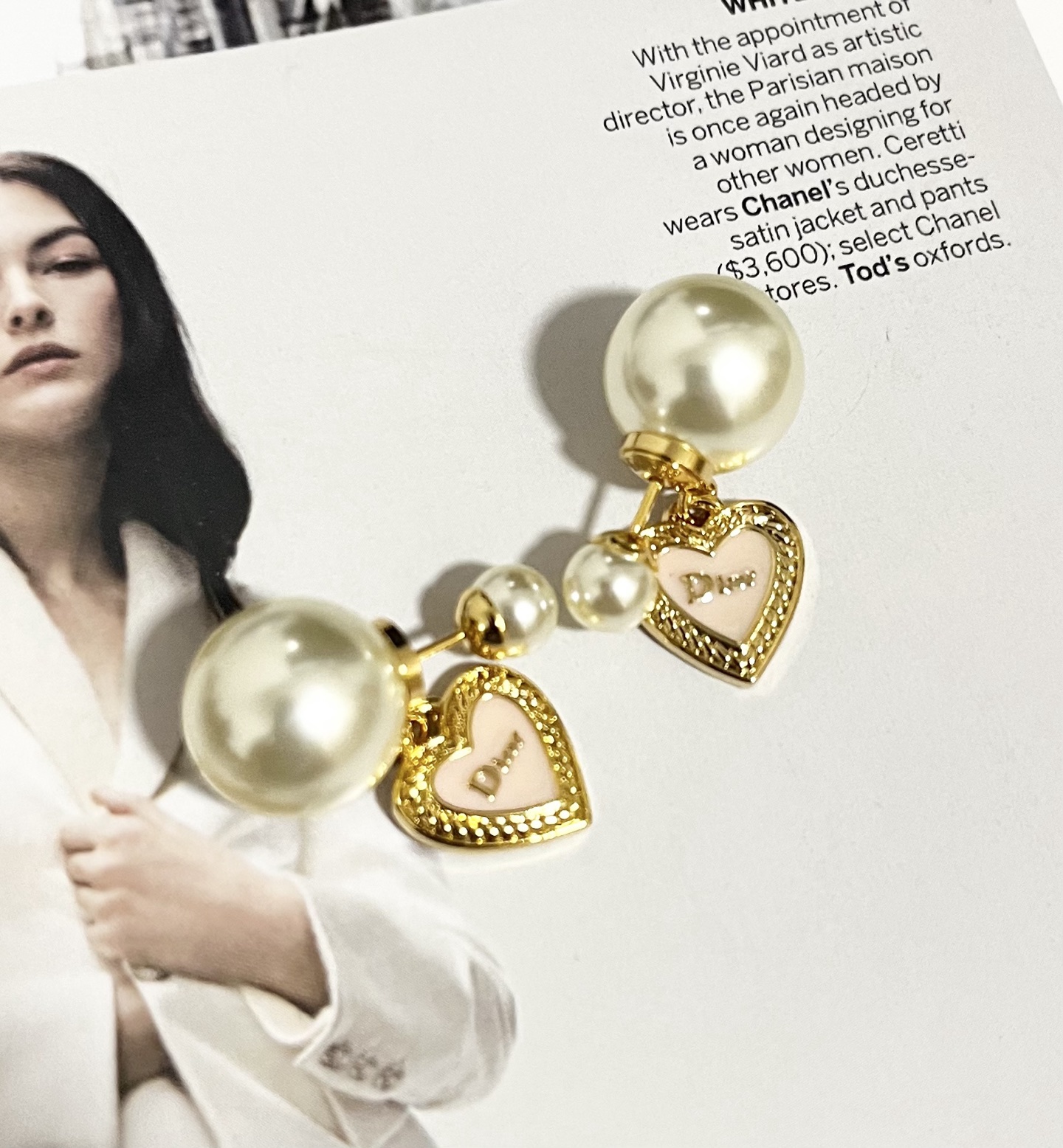 Dior Dior Tribales earrings gold white pink 1 2cm 1 5cm