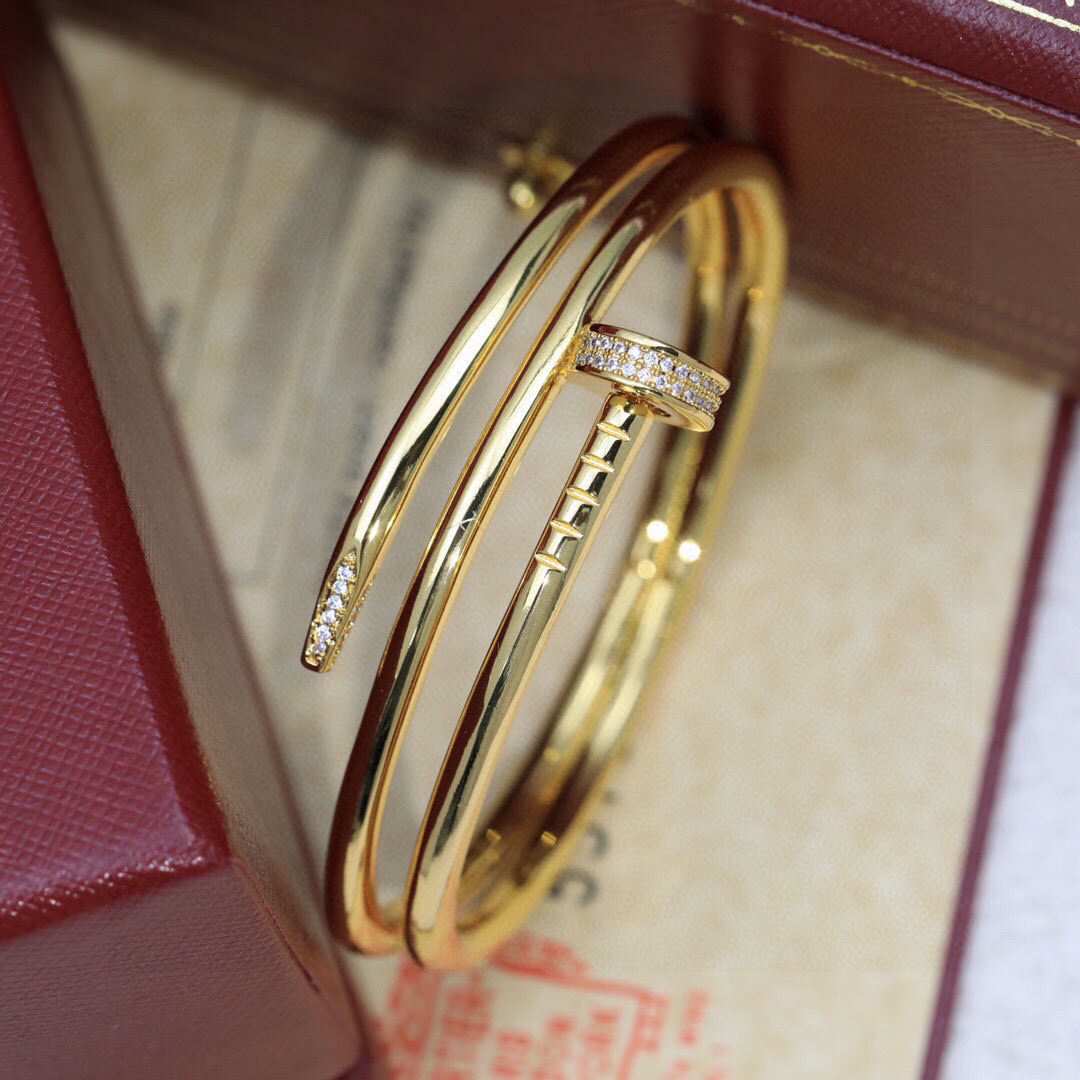 Cartier Juste un Clou bracelet 18k white gold with diamond accents 17