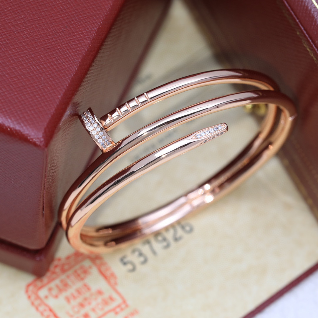 Cartier Juste un Clou bracelet 18k white gold with diamond accents 17
