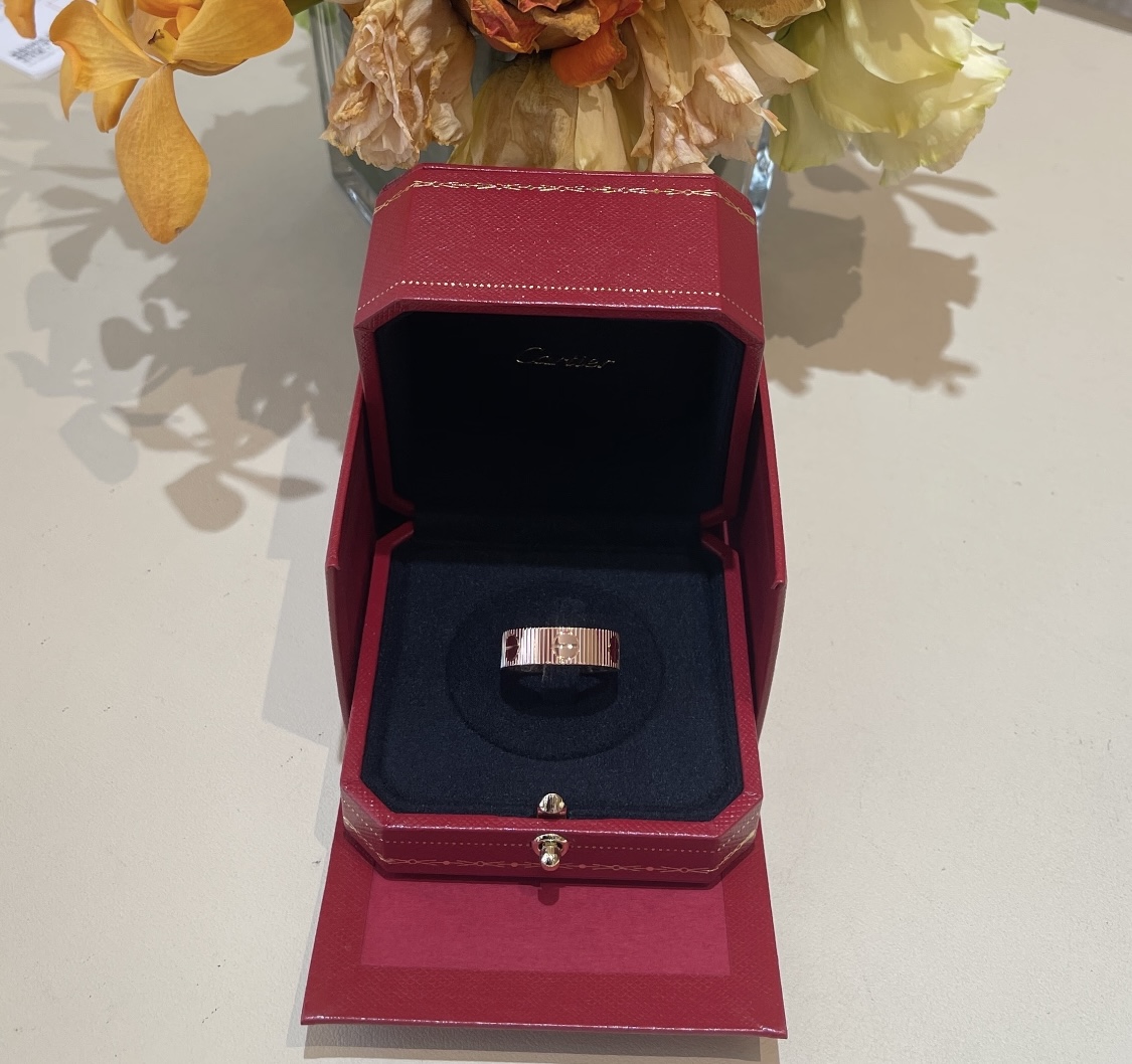 Cartier LOVE ring 18K white gold 18K yellow gold 18K rose gold no gemstones US 7