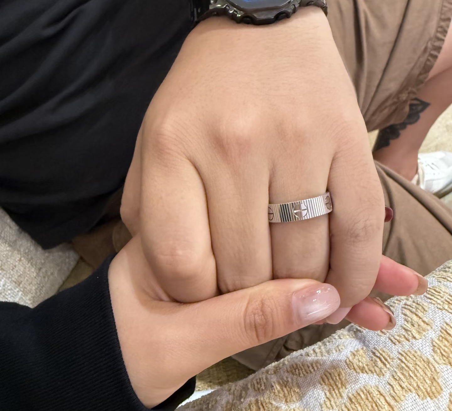 Cartier LOVE ring 18K white gold 18K yellow gold 18K rose gold no gemstones US 7